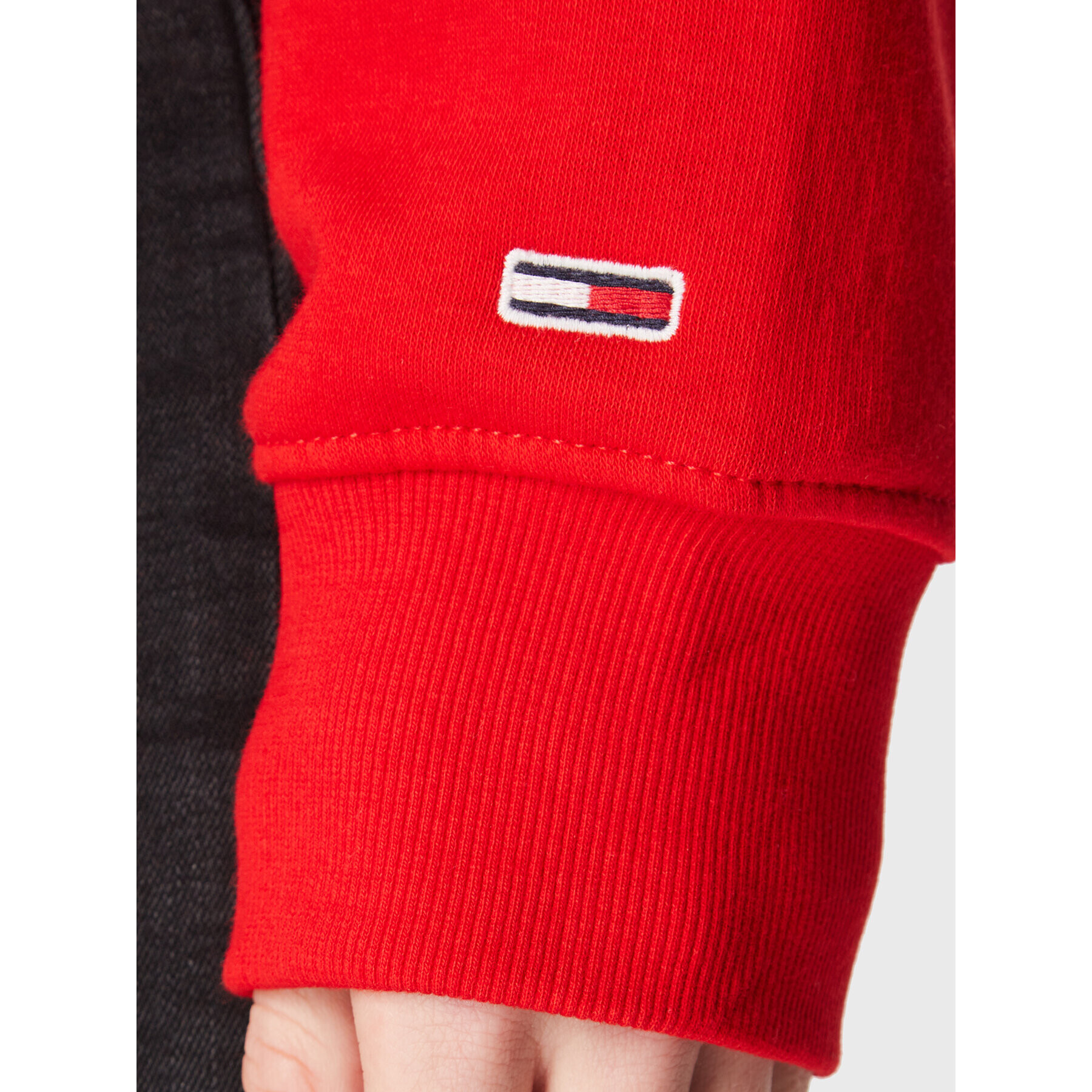 Tommy Jeans Суитшърт Essential Logo DW0DW14325 Червен Relaxed Fit - Pepit.bg