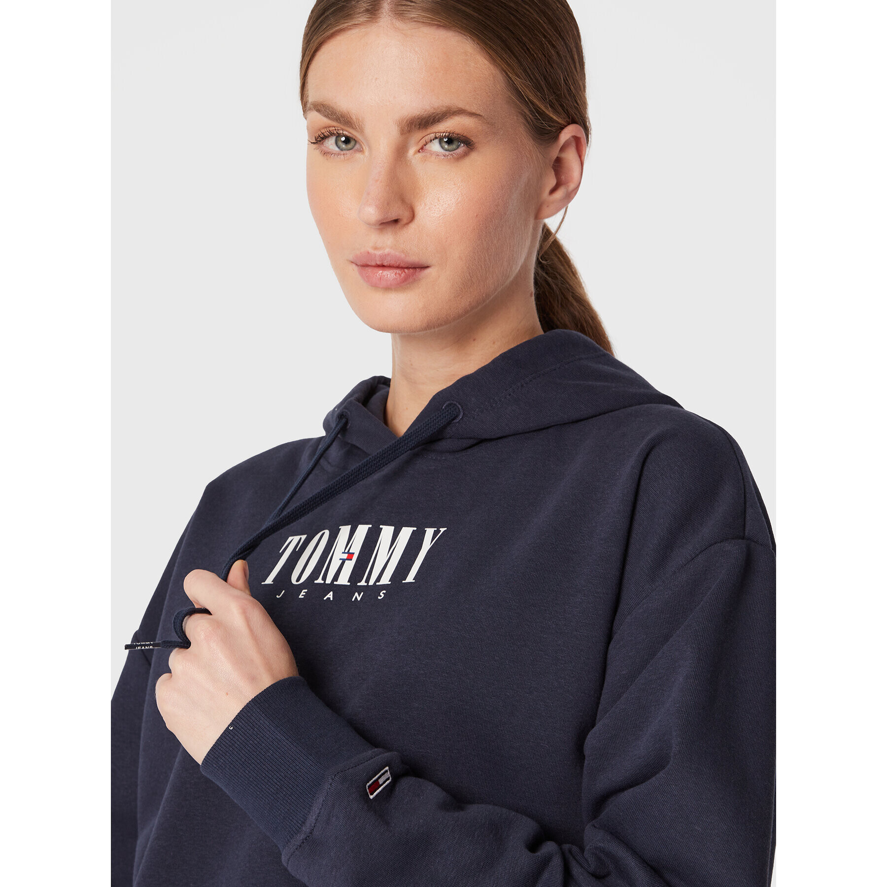 Tommy Jeans Суитшърт Essential Logo DW0DW14327 Тъмносин Relaxed Fit - Pepit.bg