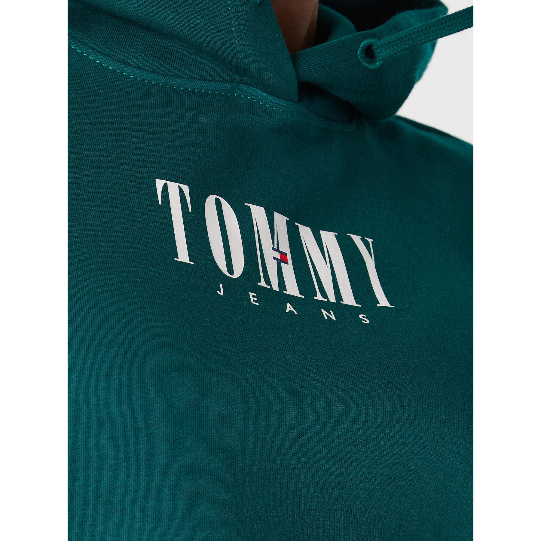 Tommy Jeans Суитшърт Essential Logo DW0DW14327 Зелен Relaxed Fit - Pepit.bg