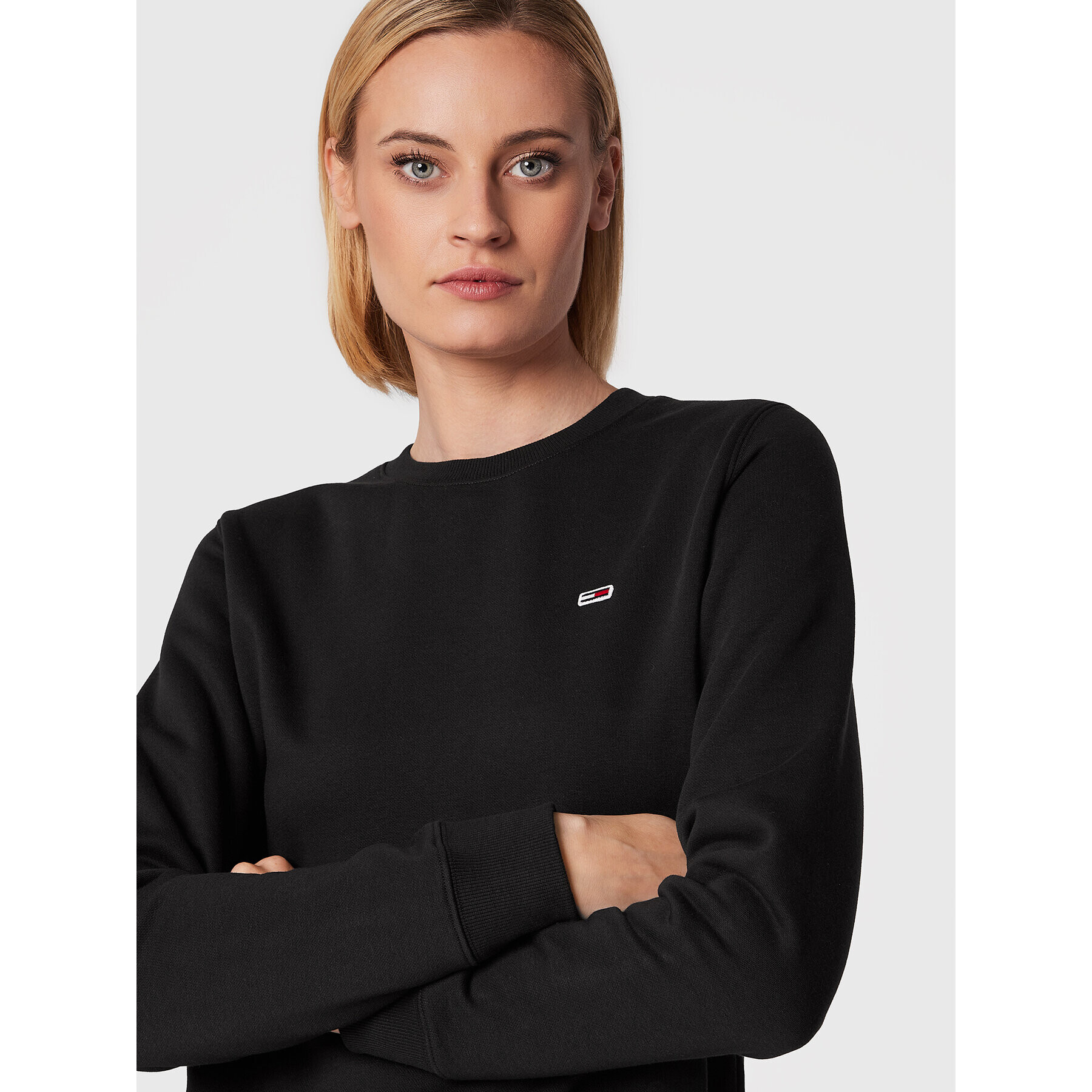 Tommy Jeans Суитшърт Fleece DW0DW09227 Черен Regular Fit - Pepit.bg