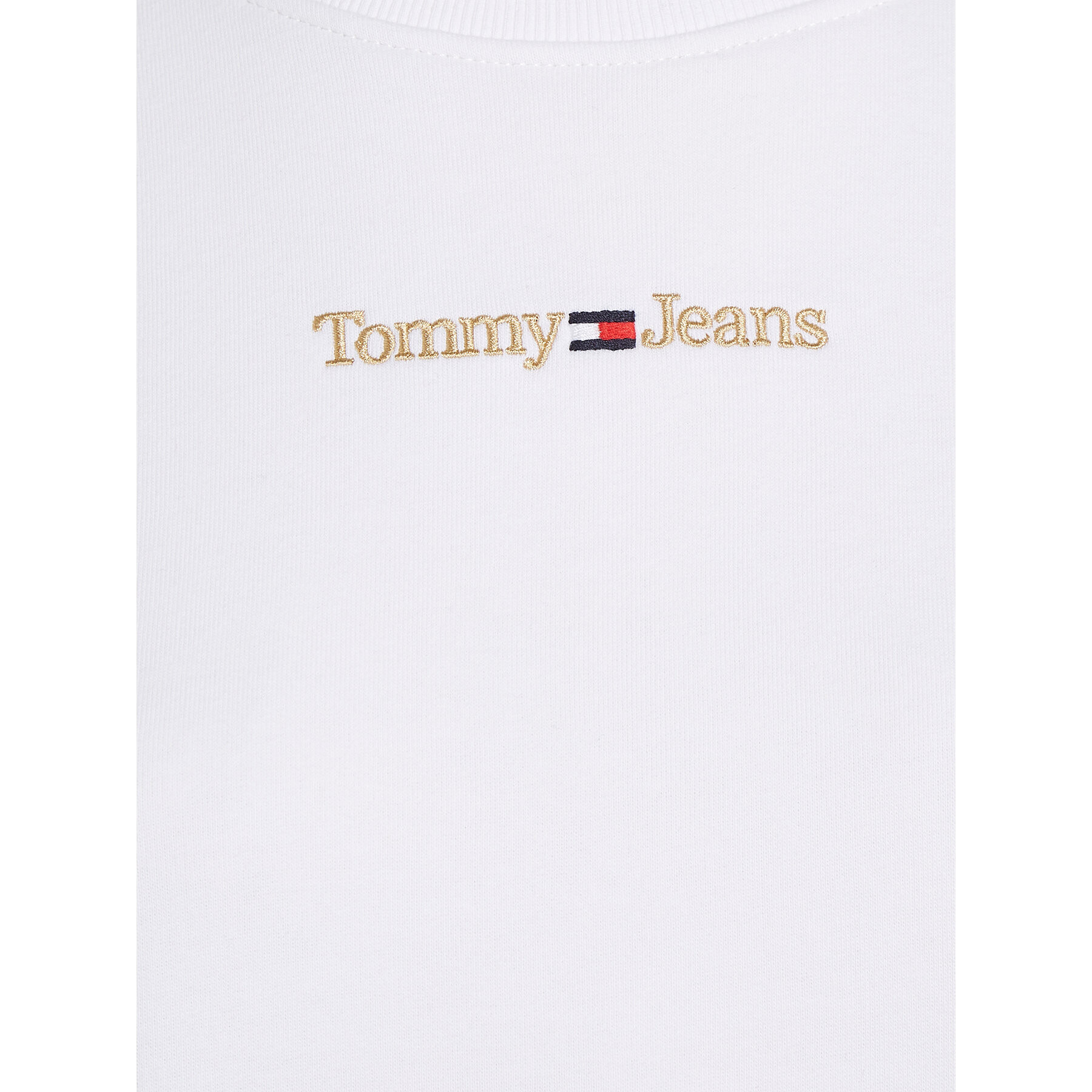 Tommy Jeans Суитшърт Gold Linear DW0DW16931 Бял Regular Fit - Pepit.bg