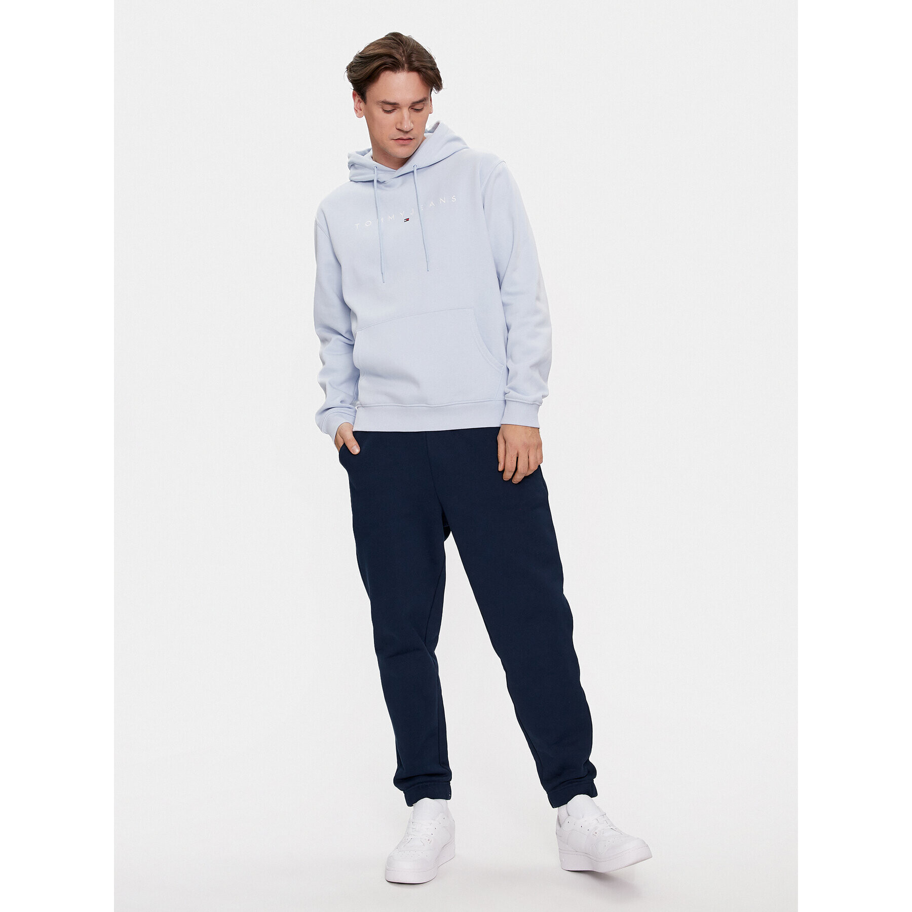 Tommy Jeans Суитшърт Linear Logo DM0DM17985 Син Regular Fit - Pepit.bg