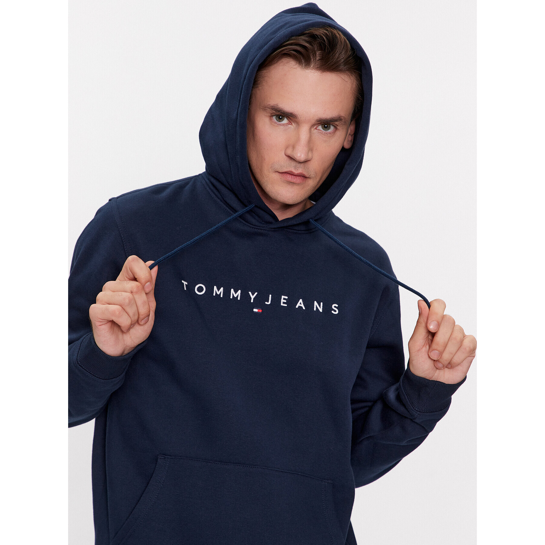 Tommy Jeans Суитшърт Linear Logo DM0DM17985 Тъмносин Regular Fit - Pepit.bg