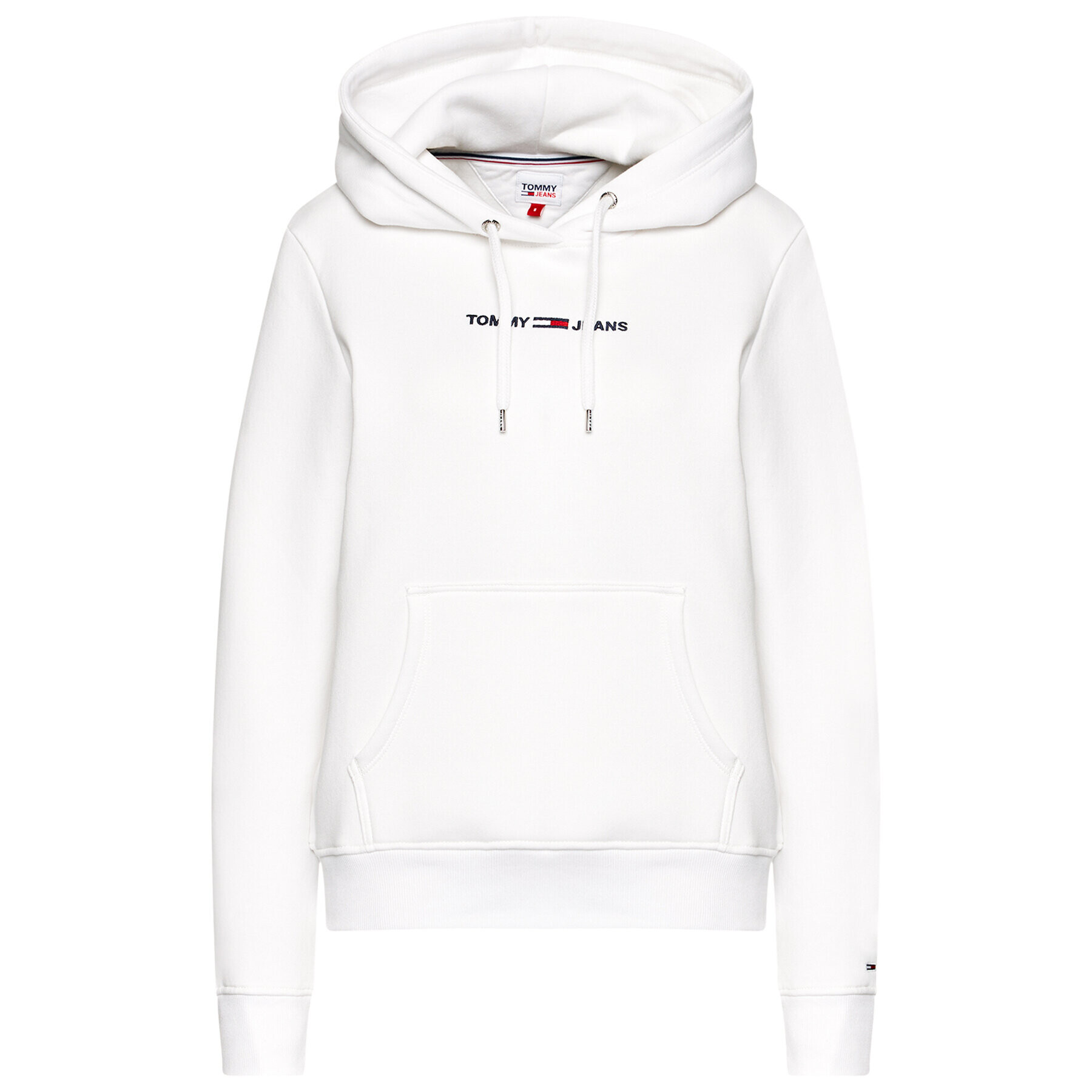 Tommy Jeans Суитшърт Linear Logo DW0DW10132 Бял Regular Fit - Pepit.bg