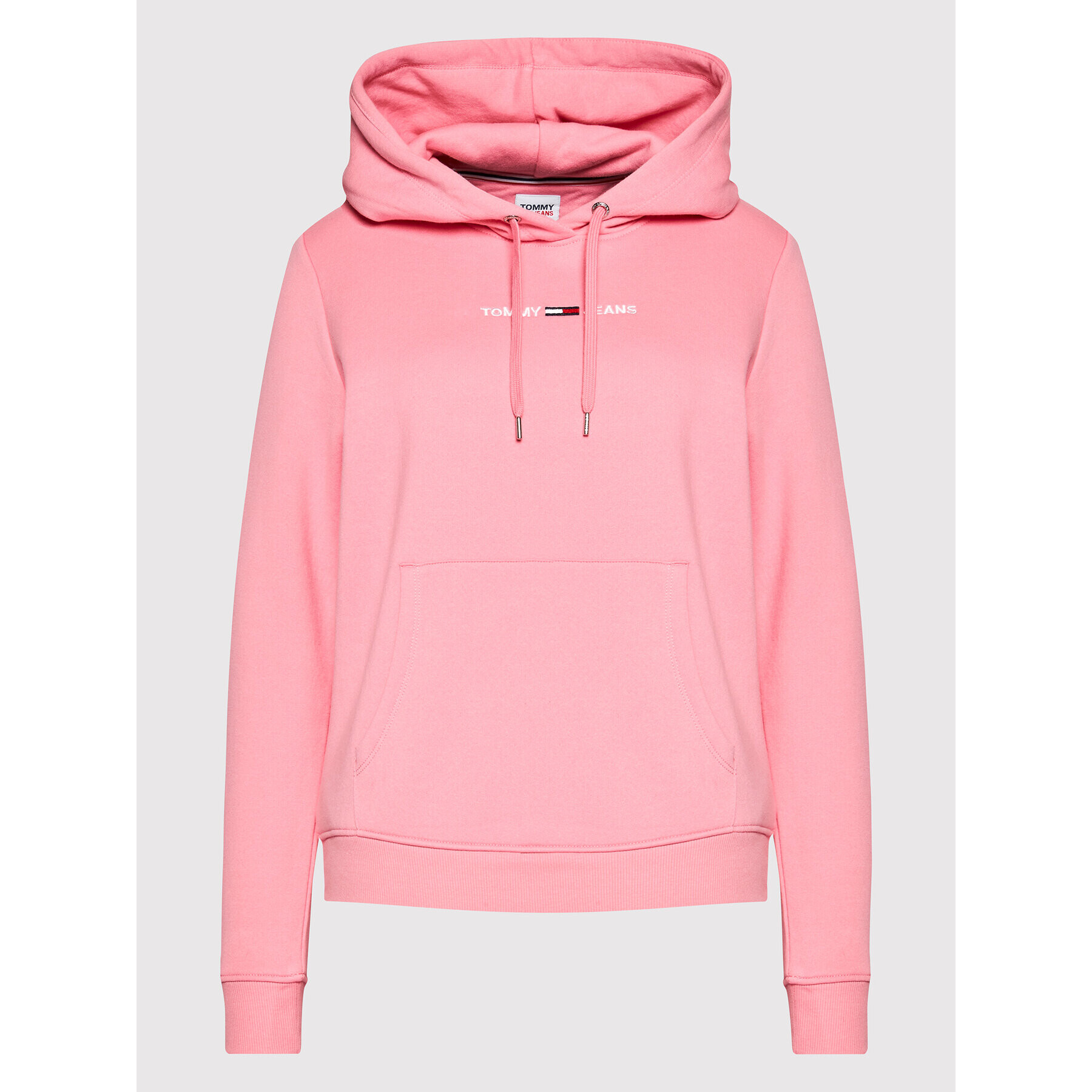 Tommy Jeans Суитшърт Linear Logo DW0DW10132 Розов Regular Fit - Pepit.bg