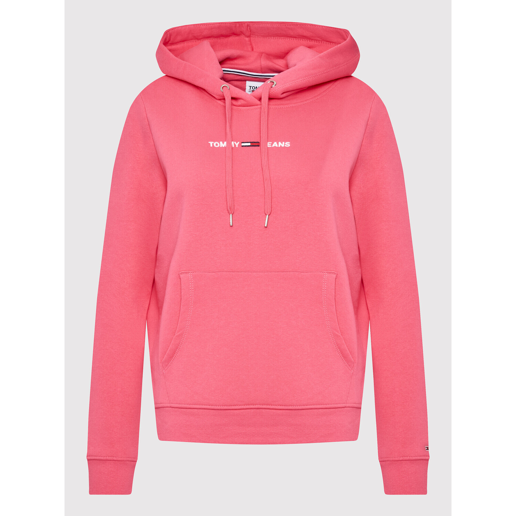 Tommy Jeans Суитшърт Linear Logo DW0DW10132 Розов Regular Fit - Pepit.bg