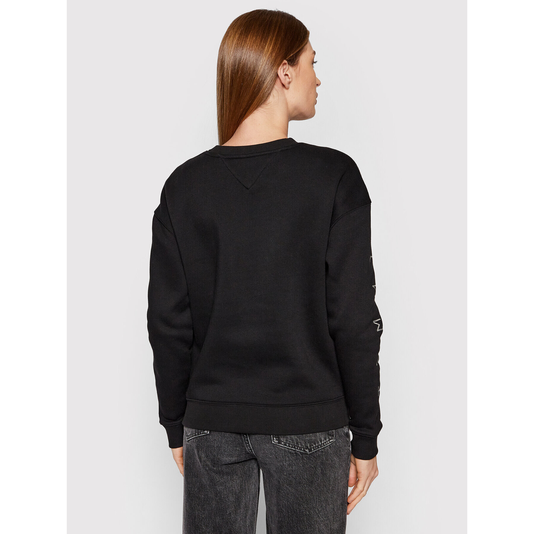 Tommy Jeans Суитшърт Metallic DW0DW12120 Черен Regular Fit - Pepit.bg
