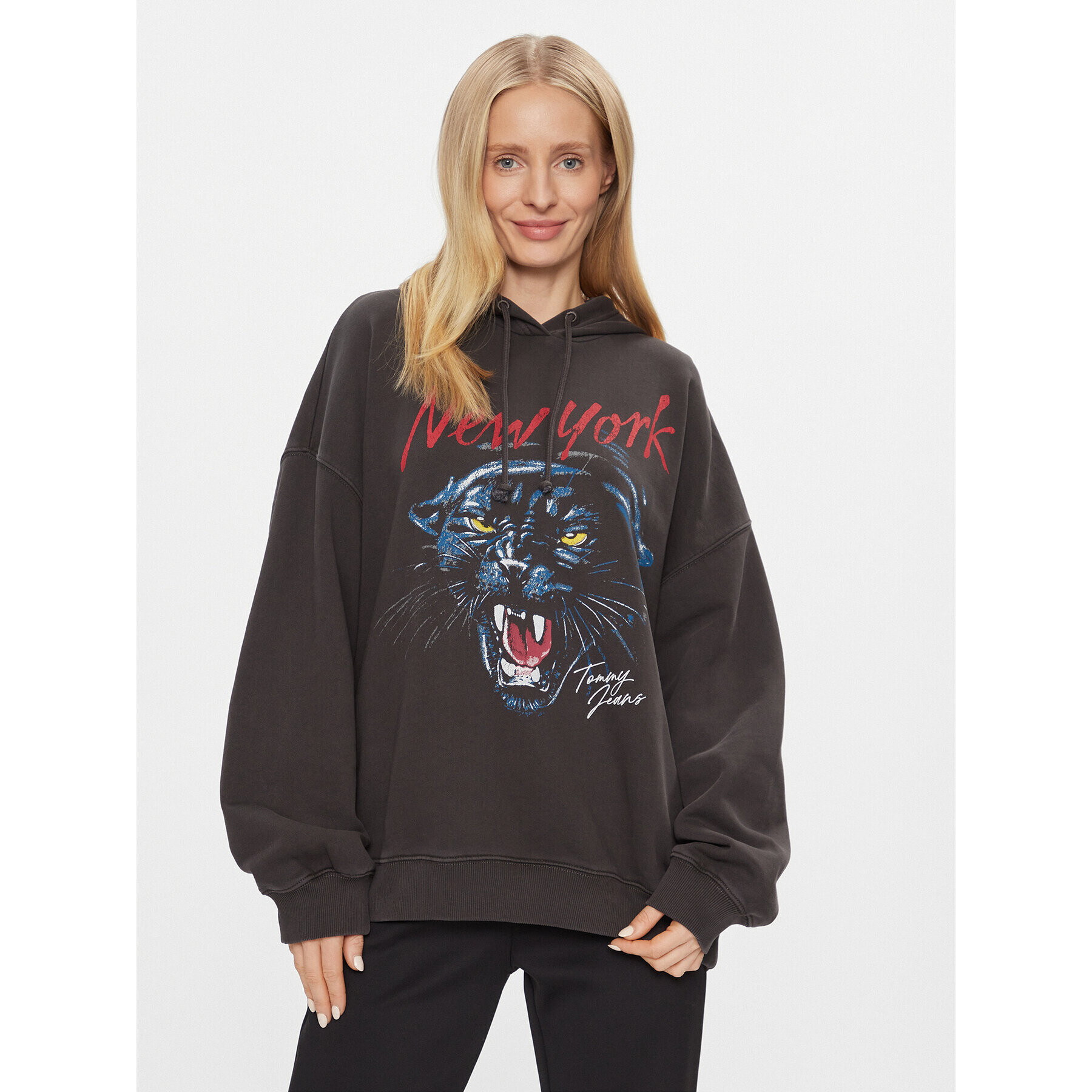 Tommy Jeans Суитшърт Panther DW0DW17335 Черен Oversize - Pepit.bg