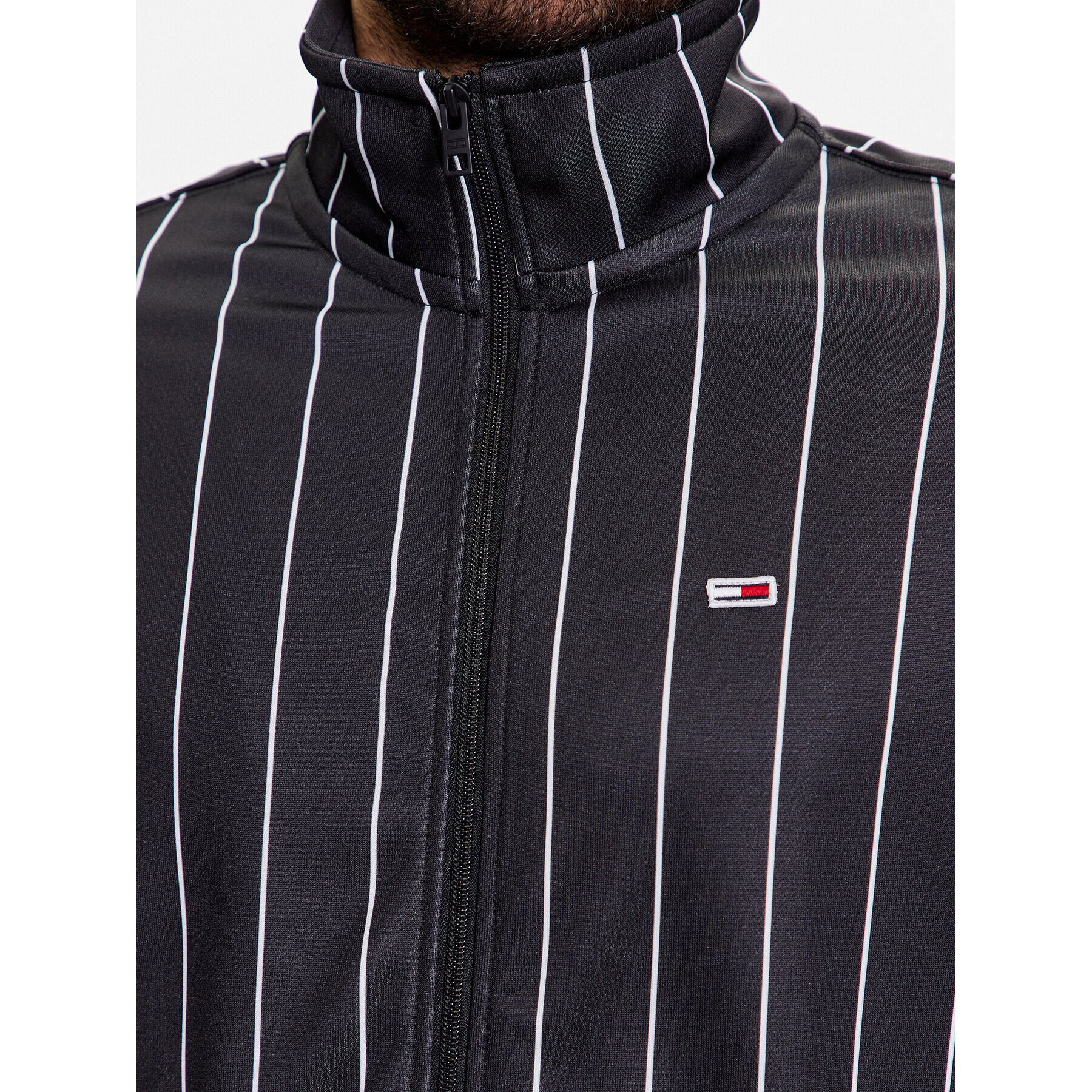 Tommy Jeans Суитшърт Pinstripe DM0DM16360 Черен Relaxed Fit - Pepit.bg