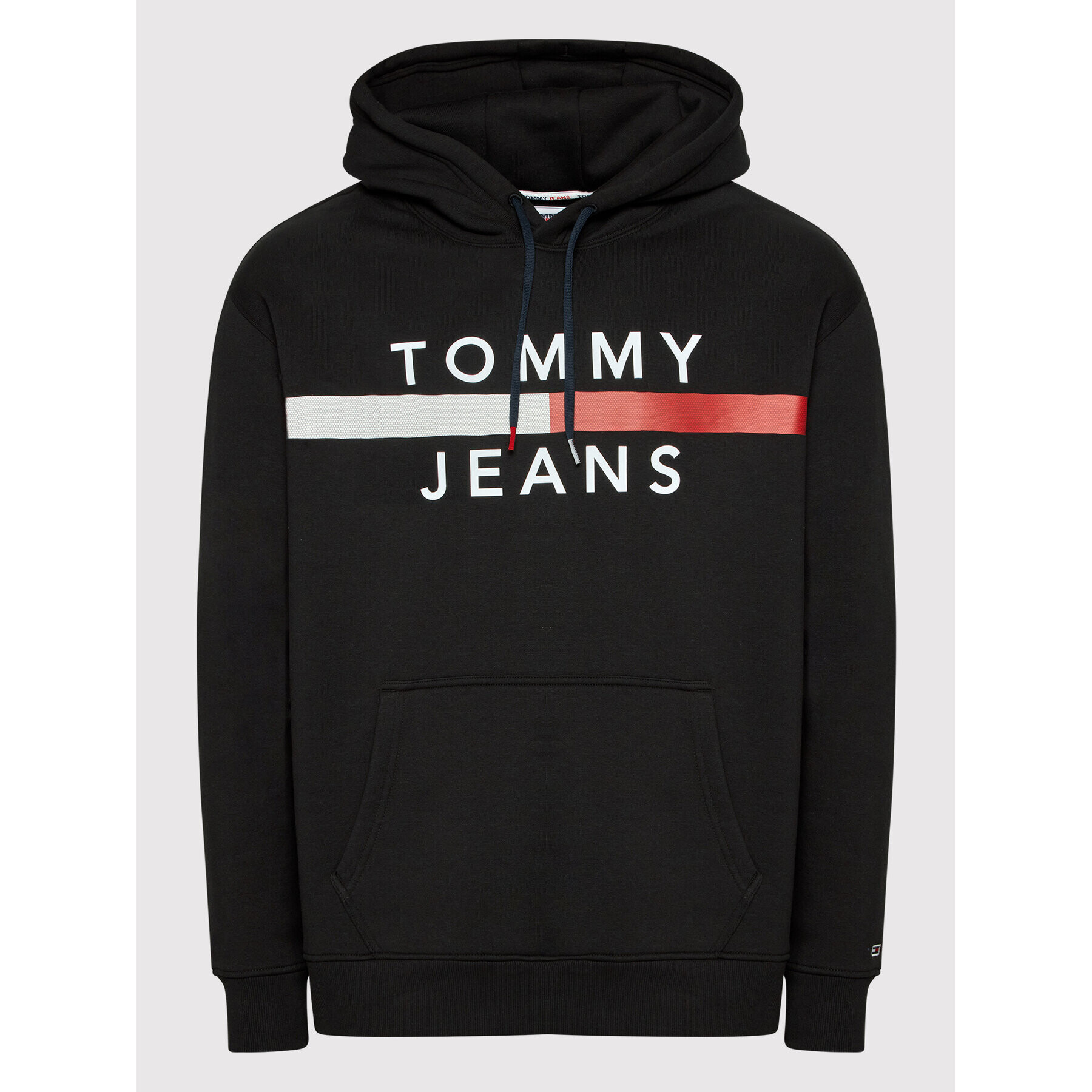 Tommy Jeans Суитшърт Reflective Flag DM0DM07410 Черен Relaxed Fit - Pepit.bg