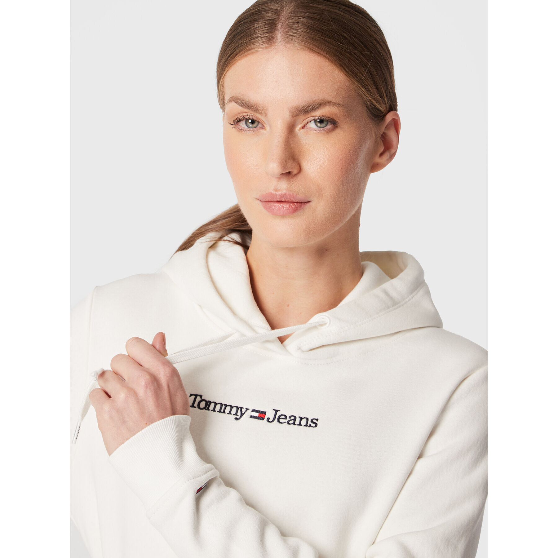 Tommy Jeans Суитшърт Serif Linear DW0DW14362 Екрю Regular Fit - Pepit.bg