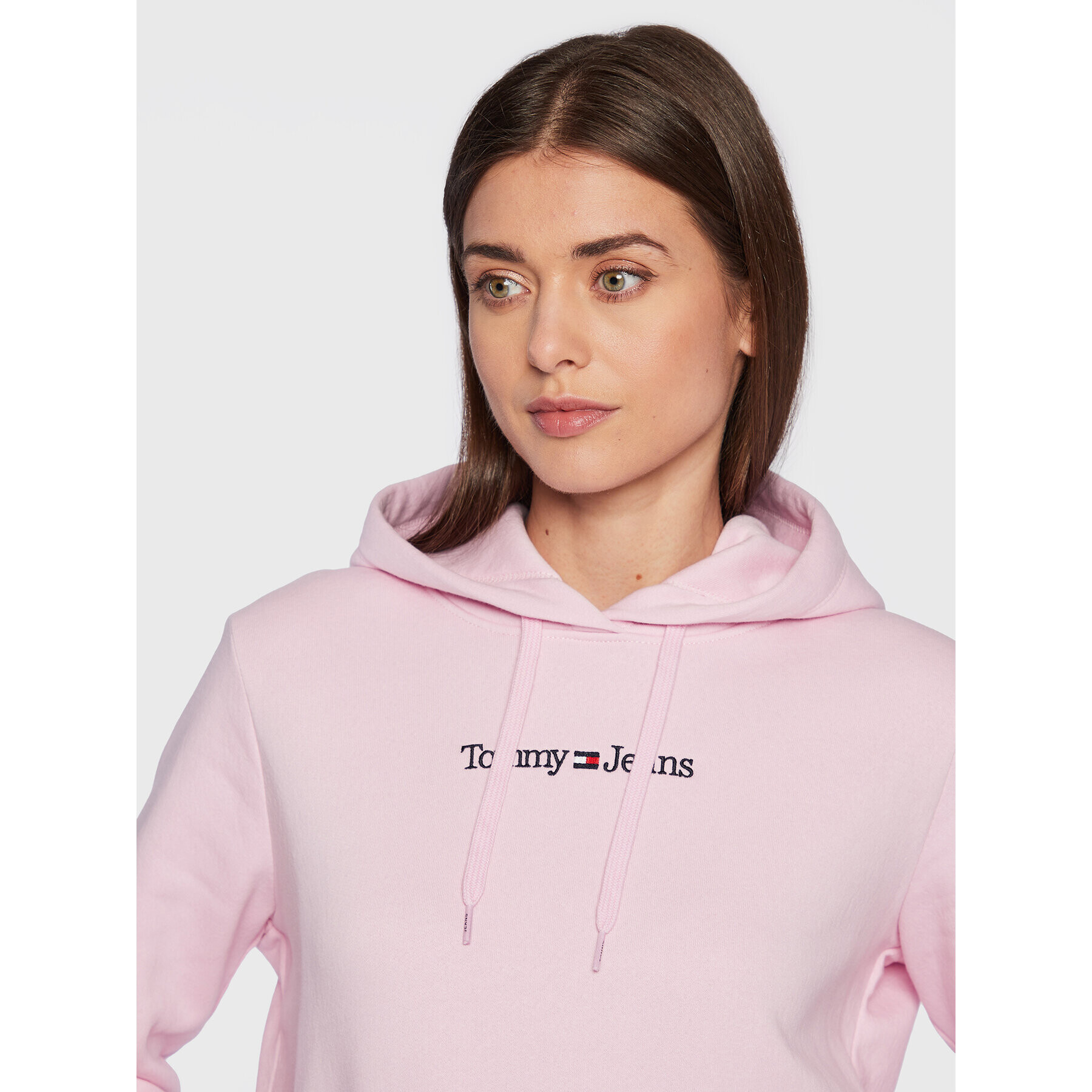 Tommy Jeans Суитшърт Serif Linear DW0DW14362 Розов Regular Fit - Pepit.bg