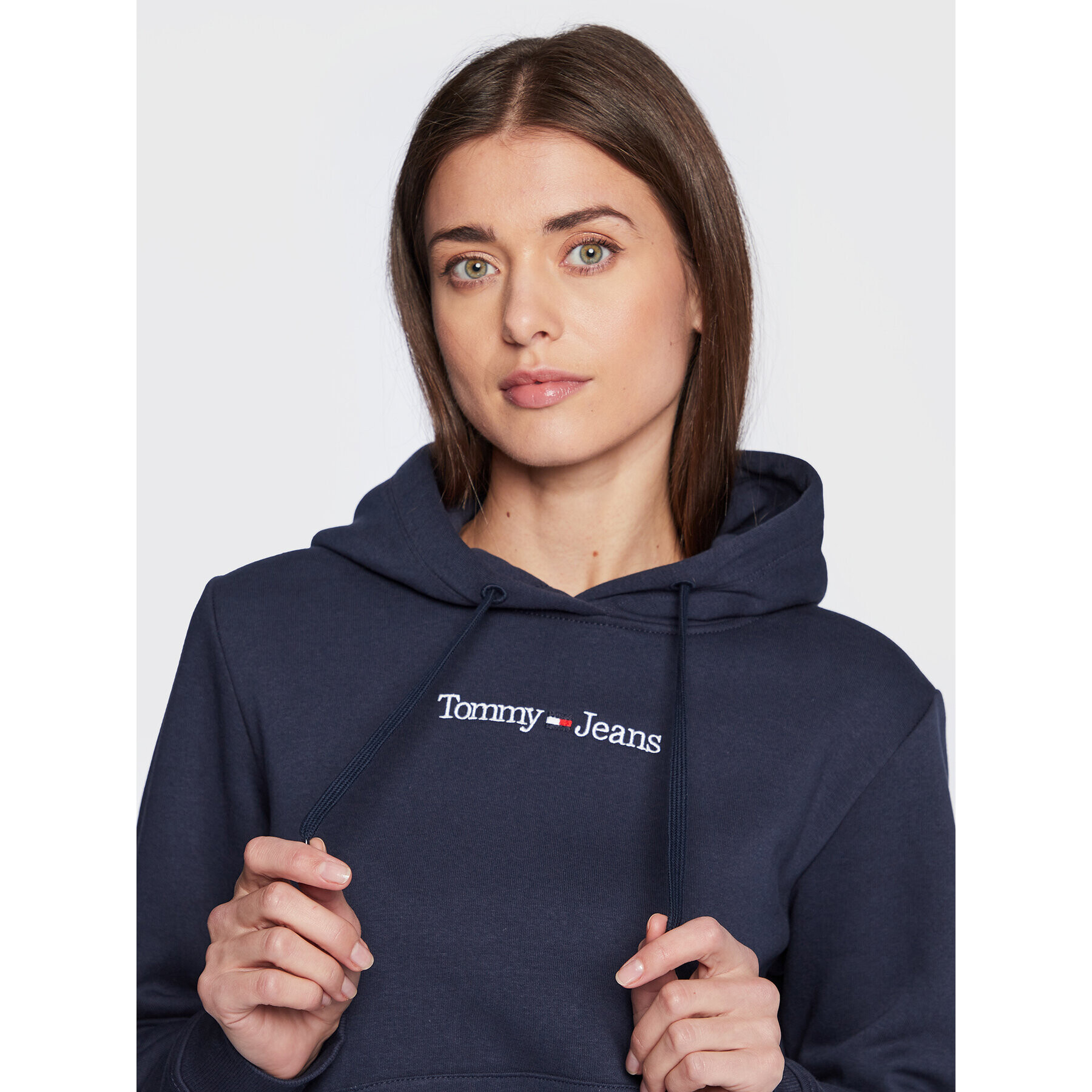 Tommy Jeans Суитшърт Serif Linear DW0DW14362 Тъмносин Regular Fit - Pepit.bg