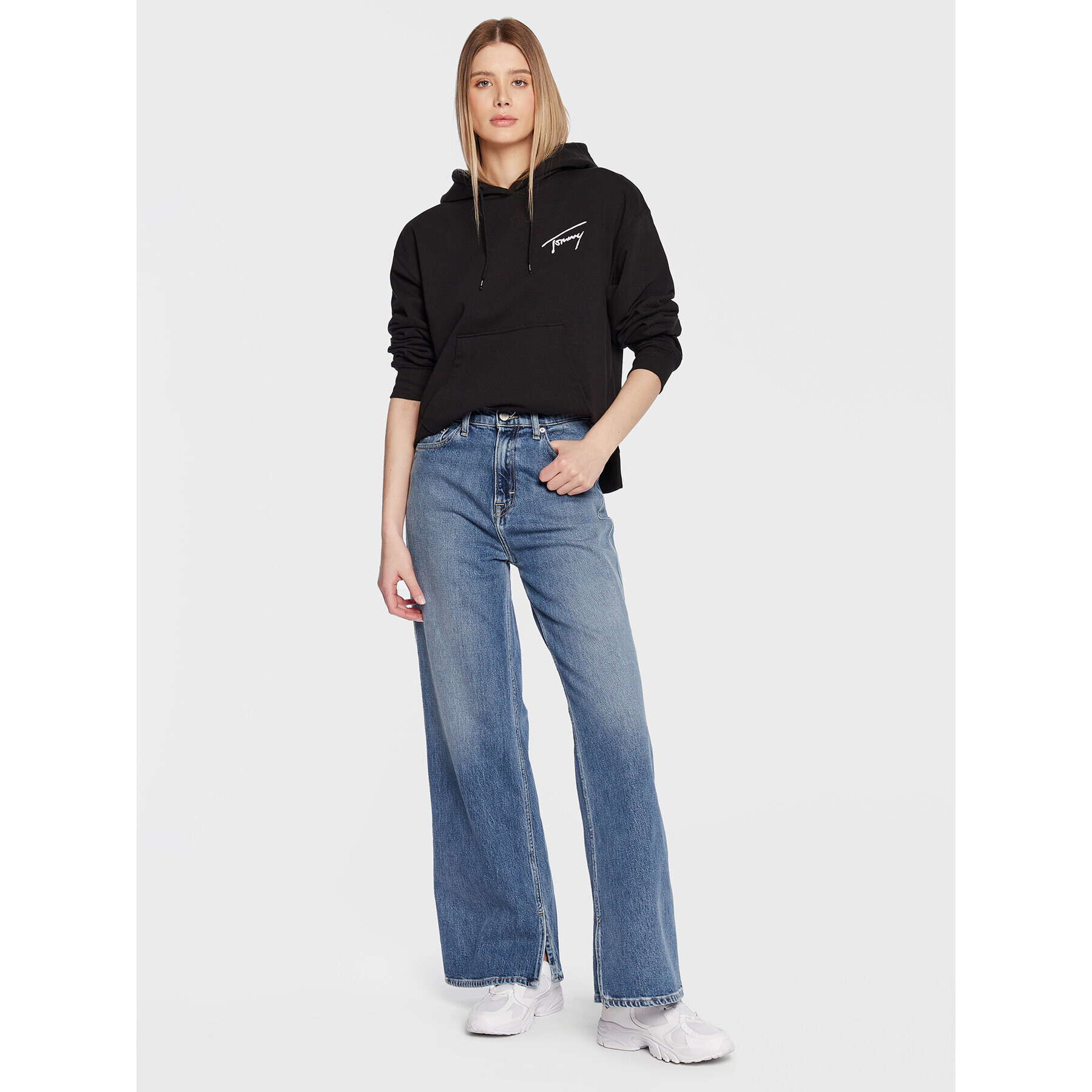 Tommy Jeans Суитшърт Signature DW0DW14853 Черен Relaxed Fit - Pepit.bg