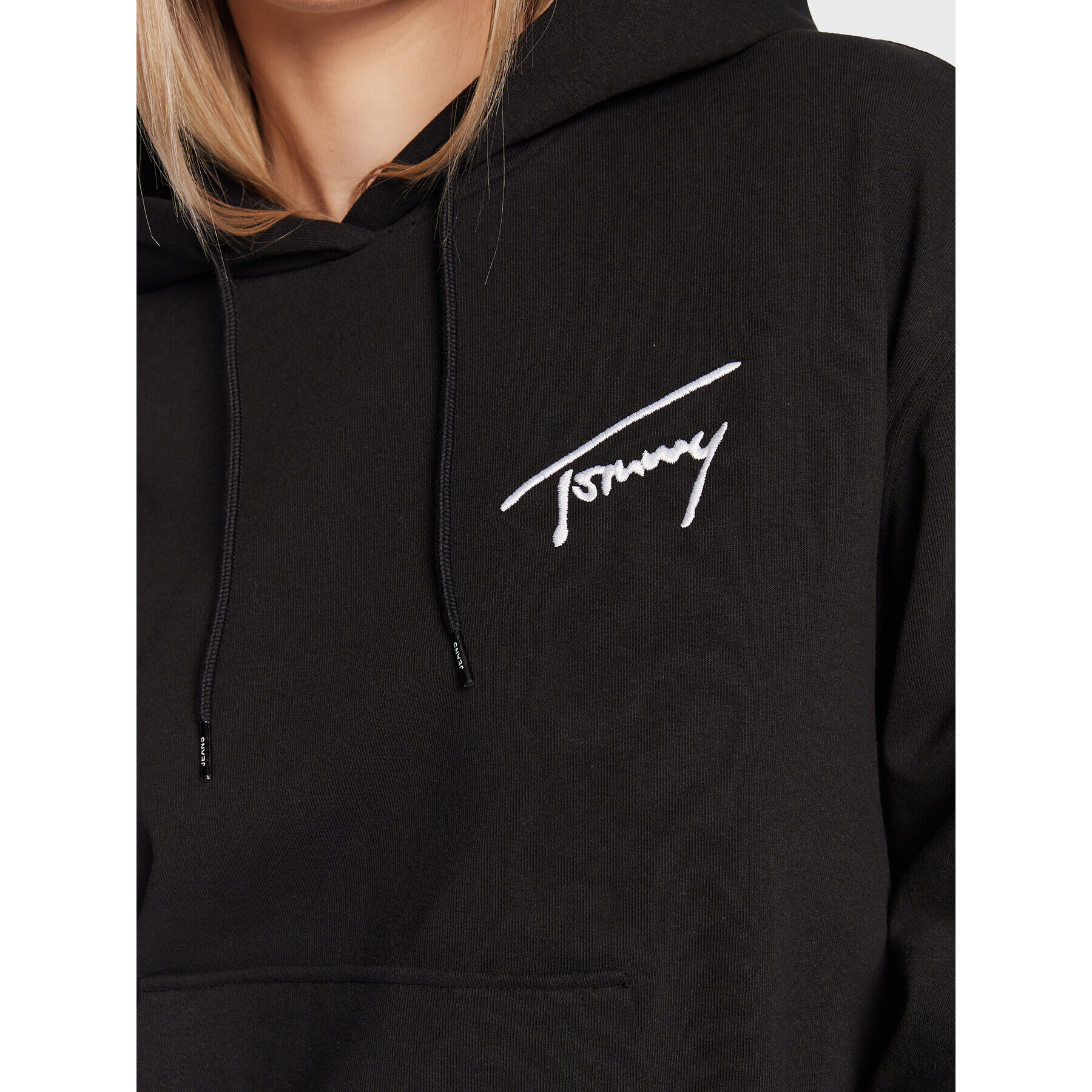 Tommy Jeans Суитшърт Signature DW0DW14853 Черен Relaxed Fit - Pepit.bg