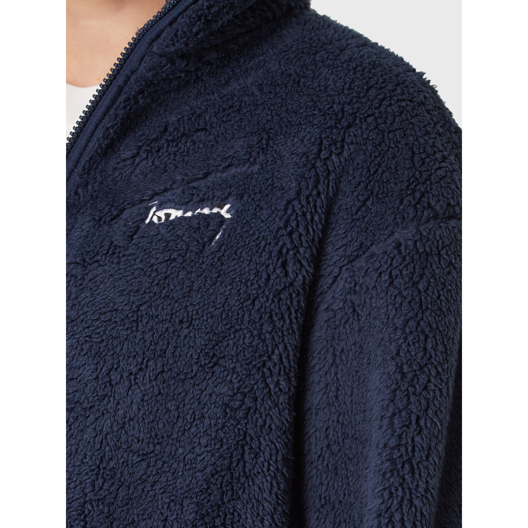 Tommy Jeans Суитшърт Signature DW0DW14854 Тъмносин Relaxed Fit - Pepit.bg