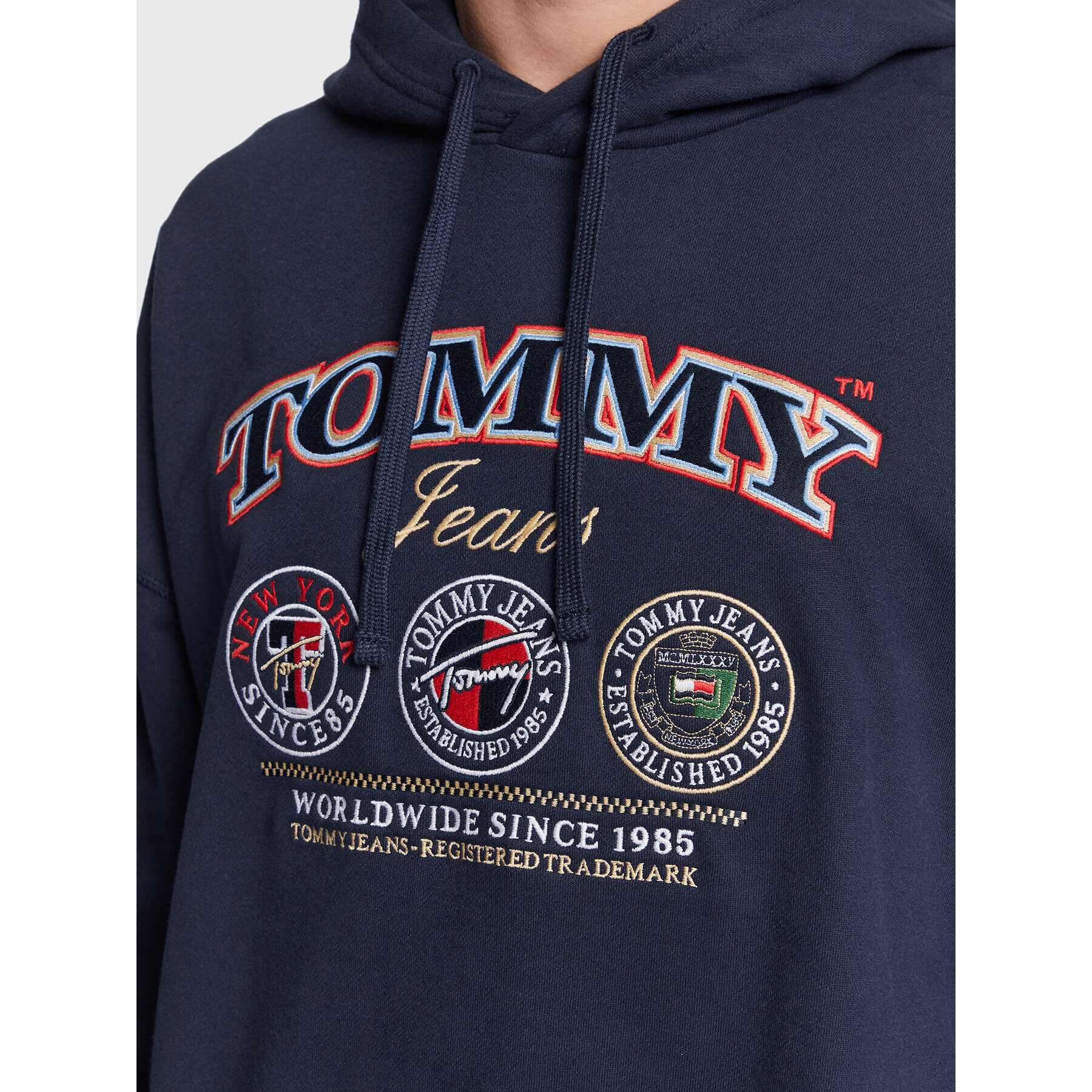 Tommy Jeans Суитшърт Skater DM0DM15702 Тъмносин Oversize - Pepit.bg