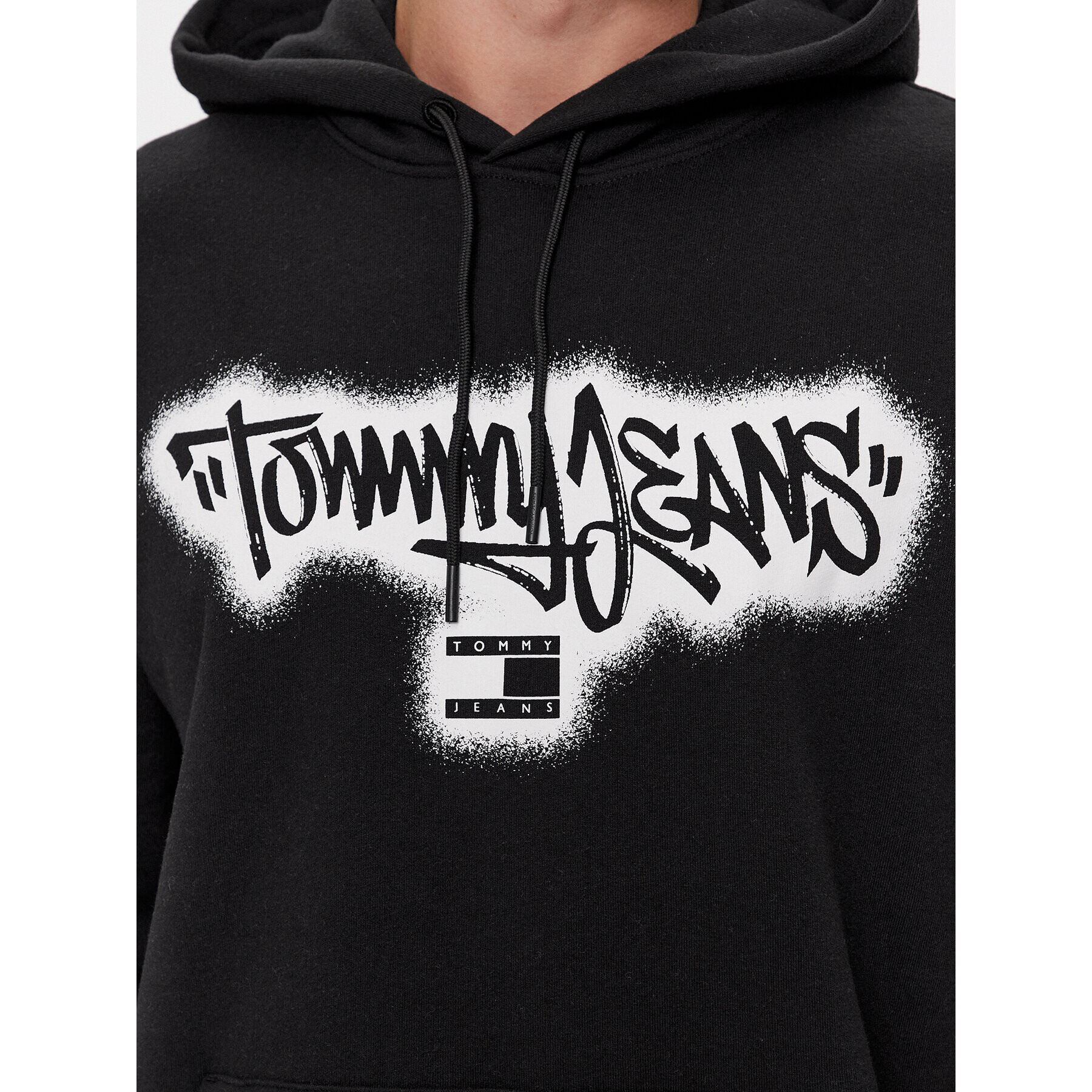 Tommy Jeans Суитшърт Spray Graffiti DM0DM18419 Черен Relaxed Fit - Pepit.bg