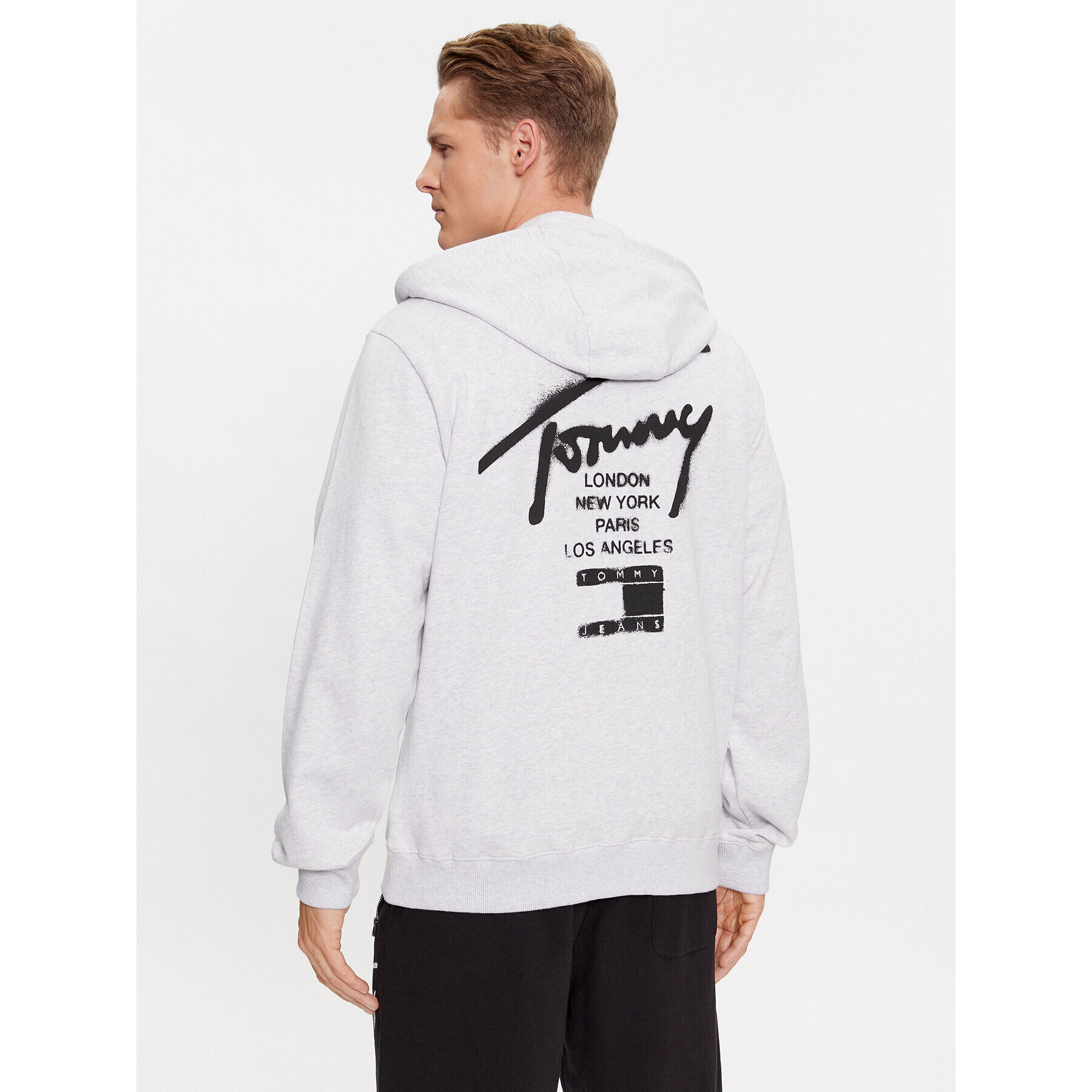 Tommy Jeans Суитшърт Spray Print DM0DM17793 Сив Regular Fit - Pepit.bg