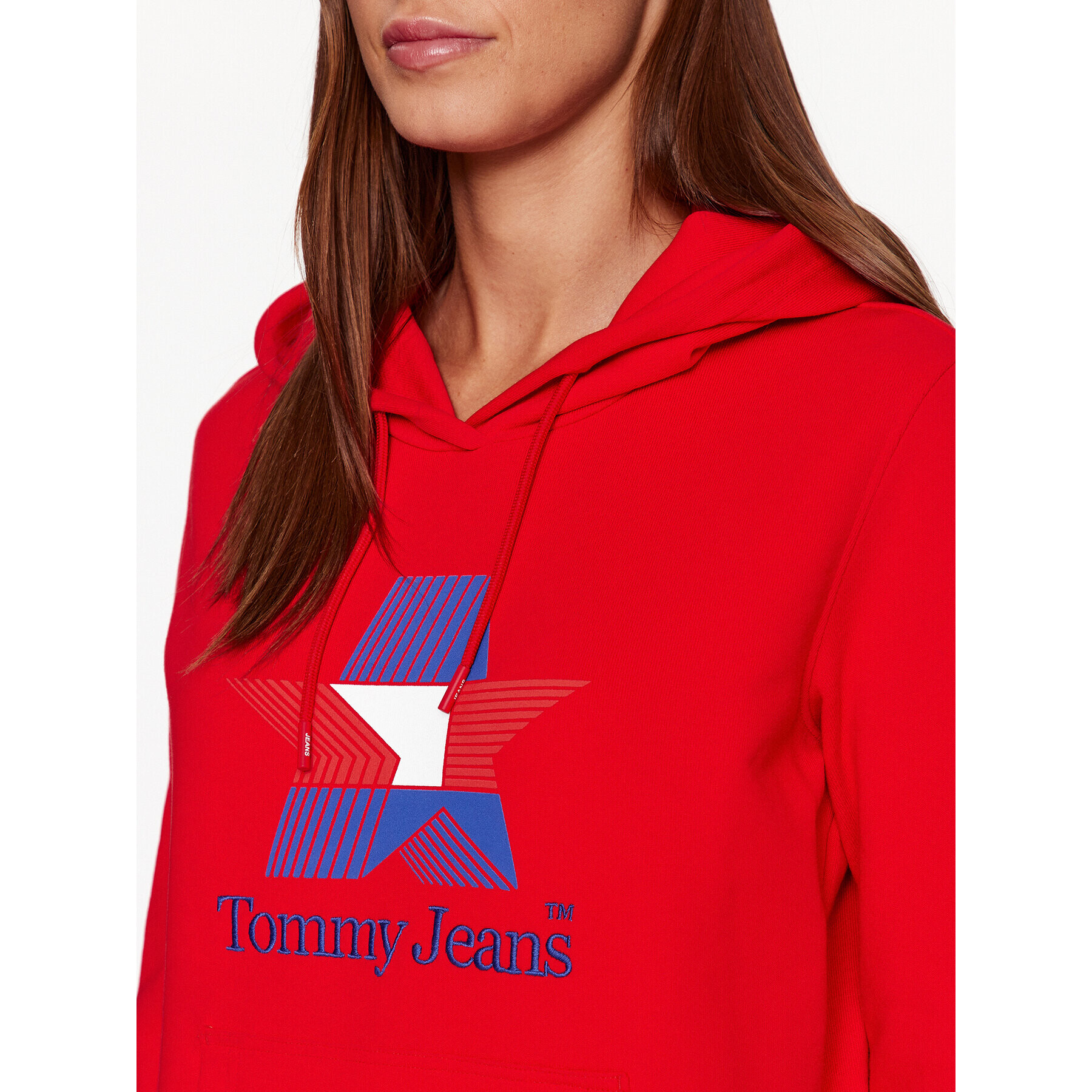 Tommy Jeans Суитшърт Star DW0DW17690 Червен Regular Fit - Pepit.bg