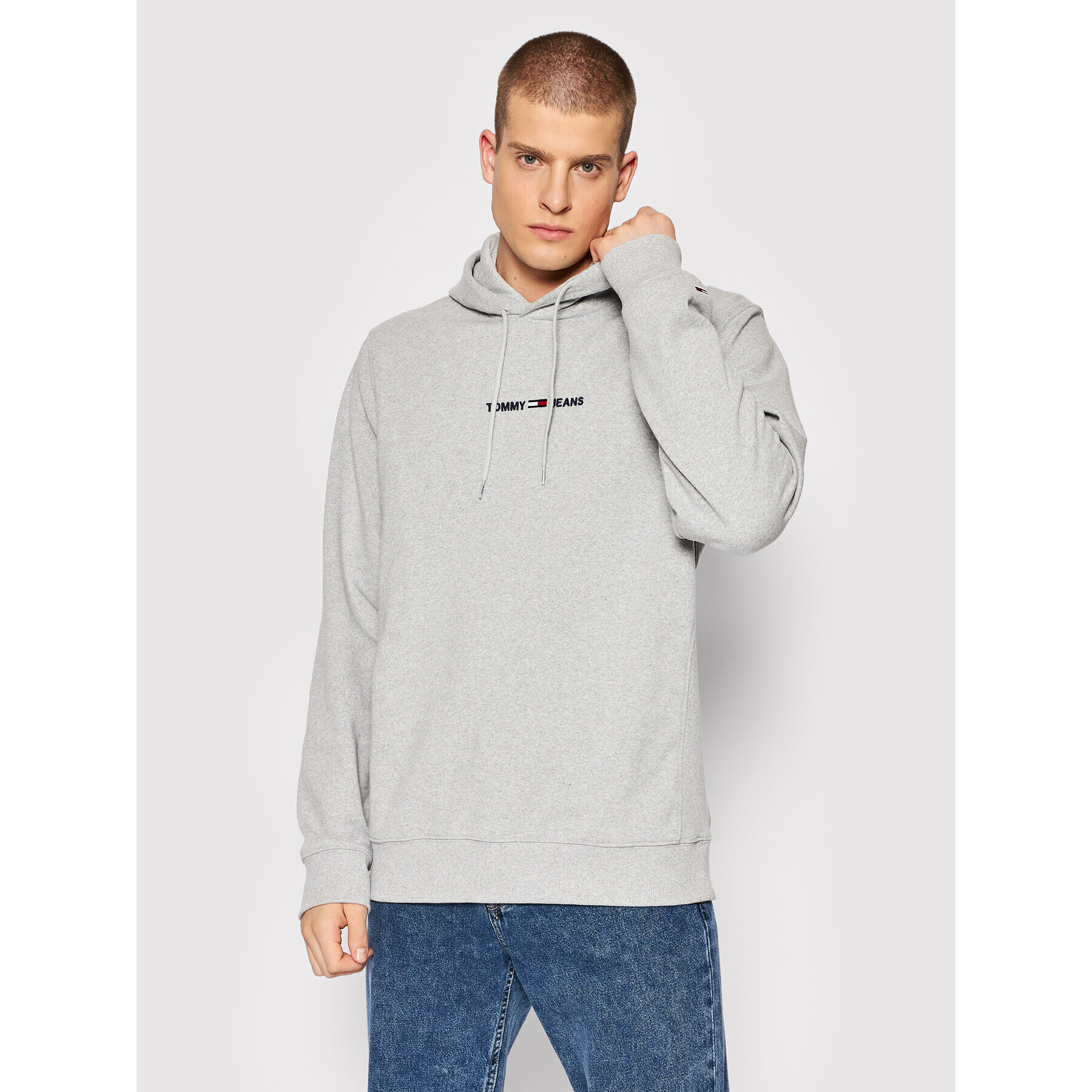 Tommy Jeans Суитшърт Straight Logo DM0DM11632 Сив Regular Fit - Pepit.bg