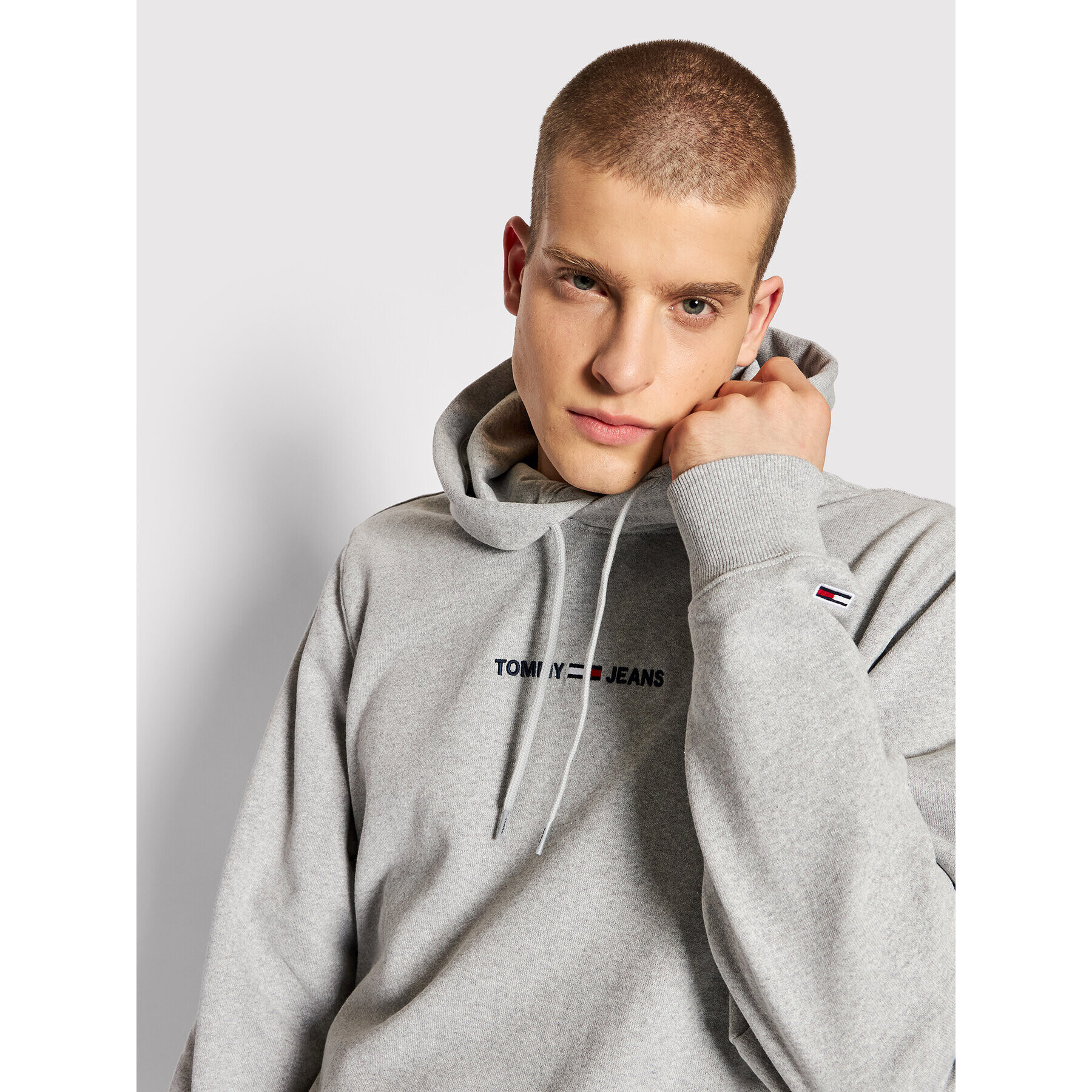 Tommy Jeans Суитшърт Straight Logo DM0DM11632 Сив Regular Fit - Pepit.bg