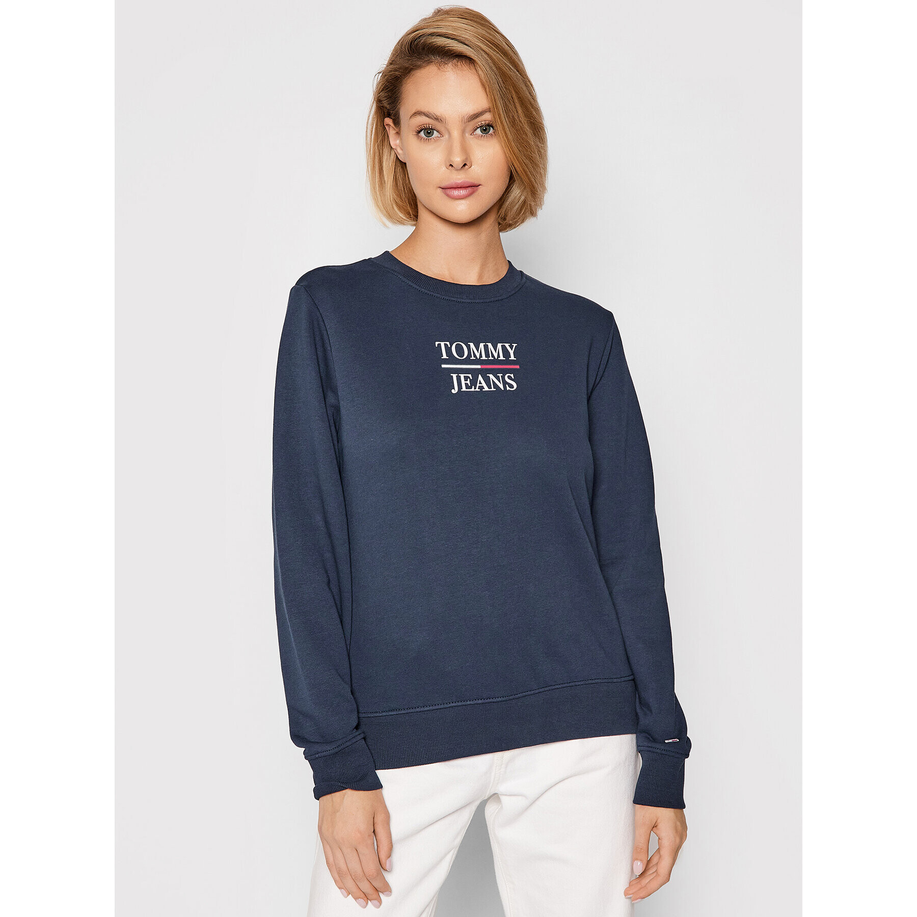 Tommy Jeans Суитшърт Terry lLogo DW0DW09663 Тъмносин Regular Fit - Pepit.bg