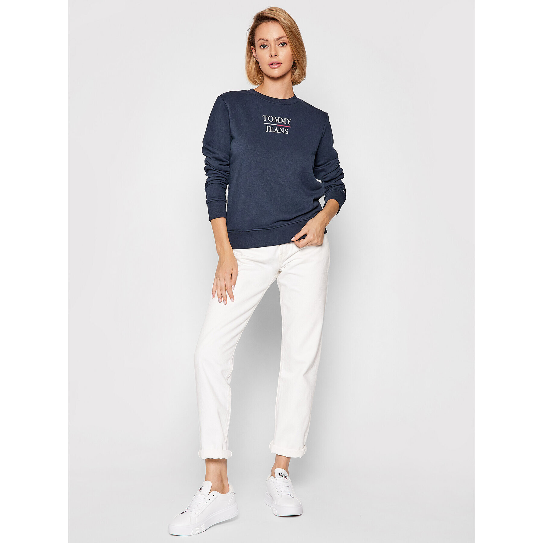 Tommy Jeans Суитшърт Terry lLogo DW0DW09663 Тъмносин Regular Fit - Pepit.bg