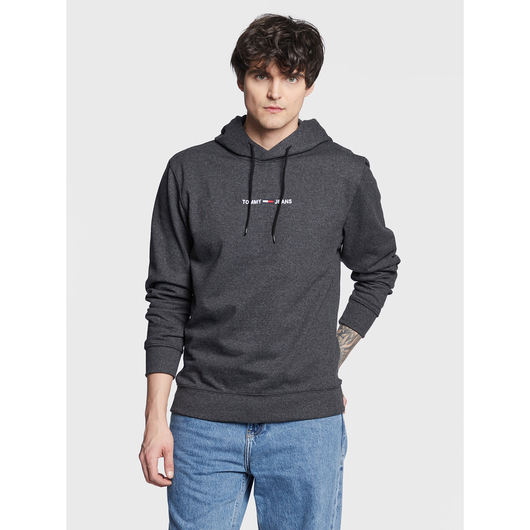 Tommy Jeans Суитшърт Timeless Crew DM0DM11631 Сив Regular Fit - Pepit.bg