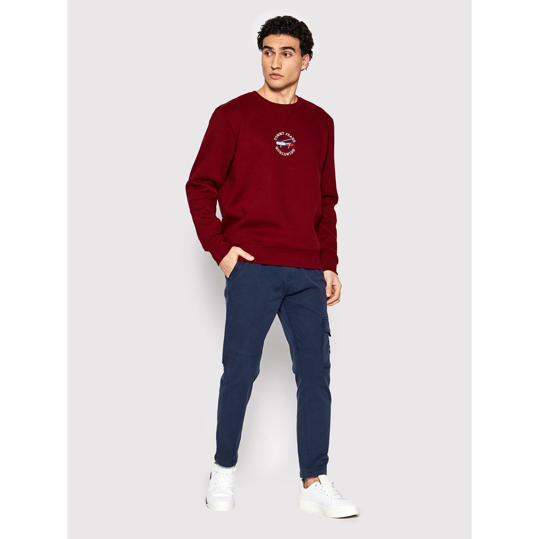 Tommy Jeans Суитшърт Timeless DM0DM12381 Бордо Regular Fit - Pepit.bg