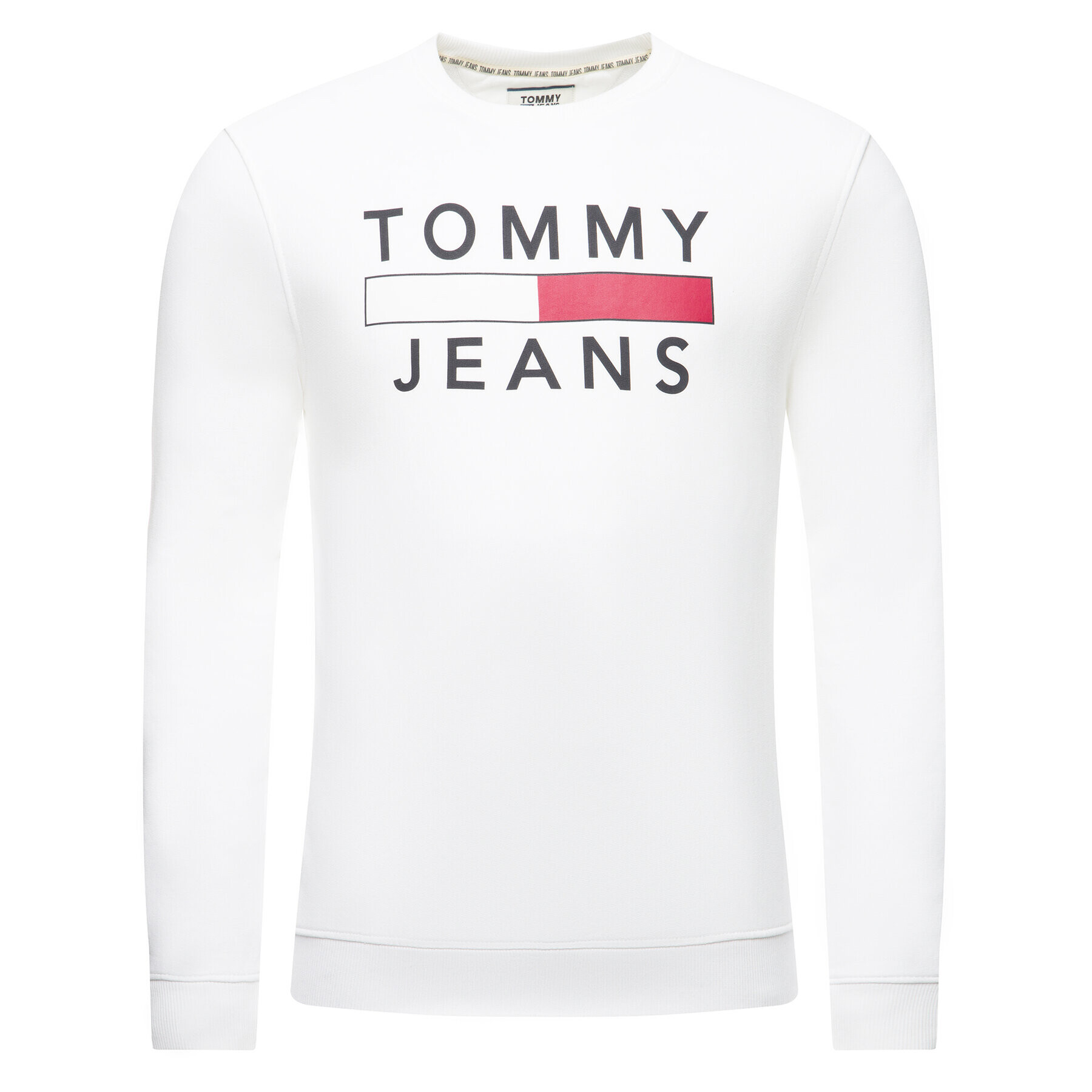 Tommy Jeans Суитшърт Tjm Essential Graphic Crew DM0DM07413 Бял Regular Fit - Pepit.bg