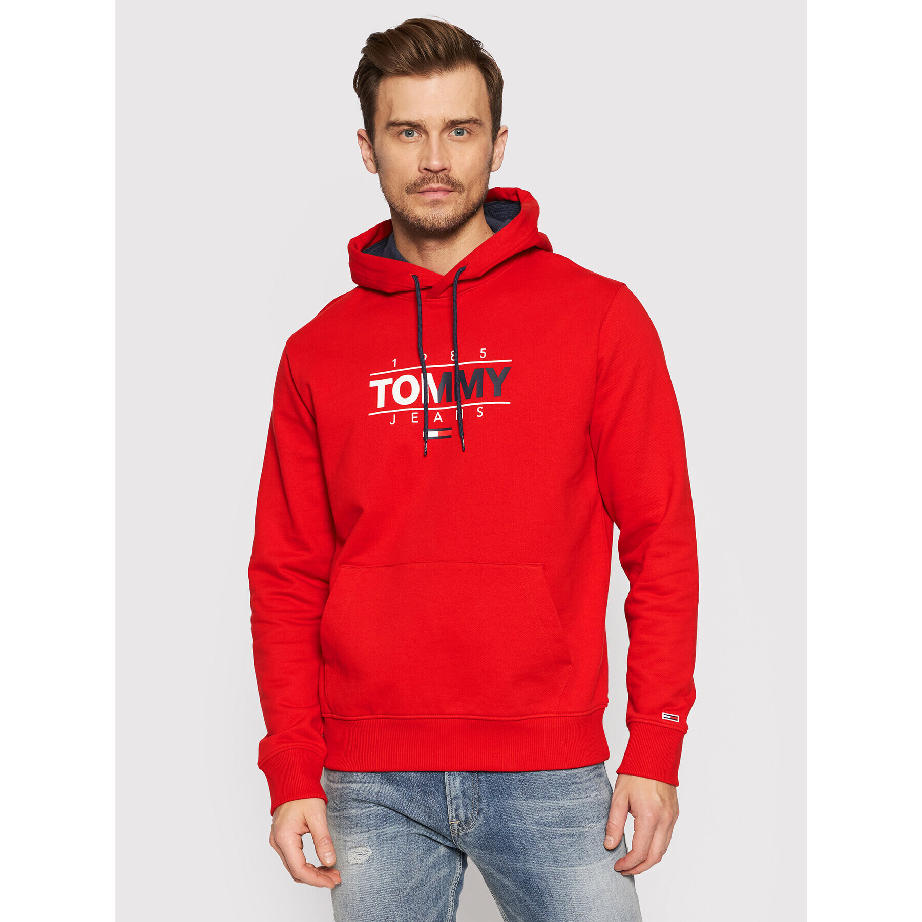 Tommy Jeans Суитшърт Tjm Essential Graphic DM0DM11630 Червен Regular Fit - Pepit.bg