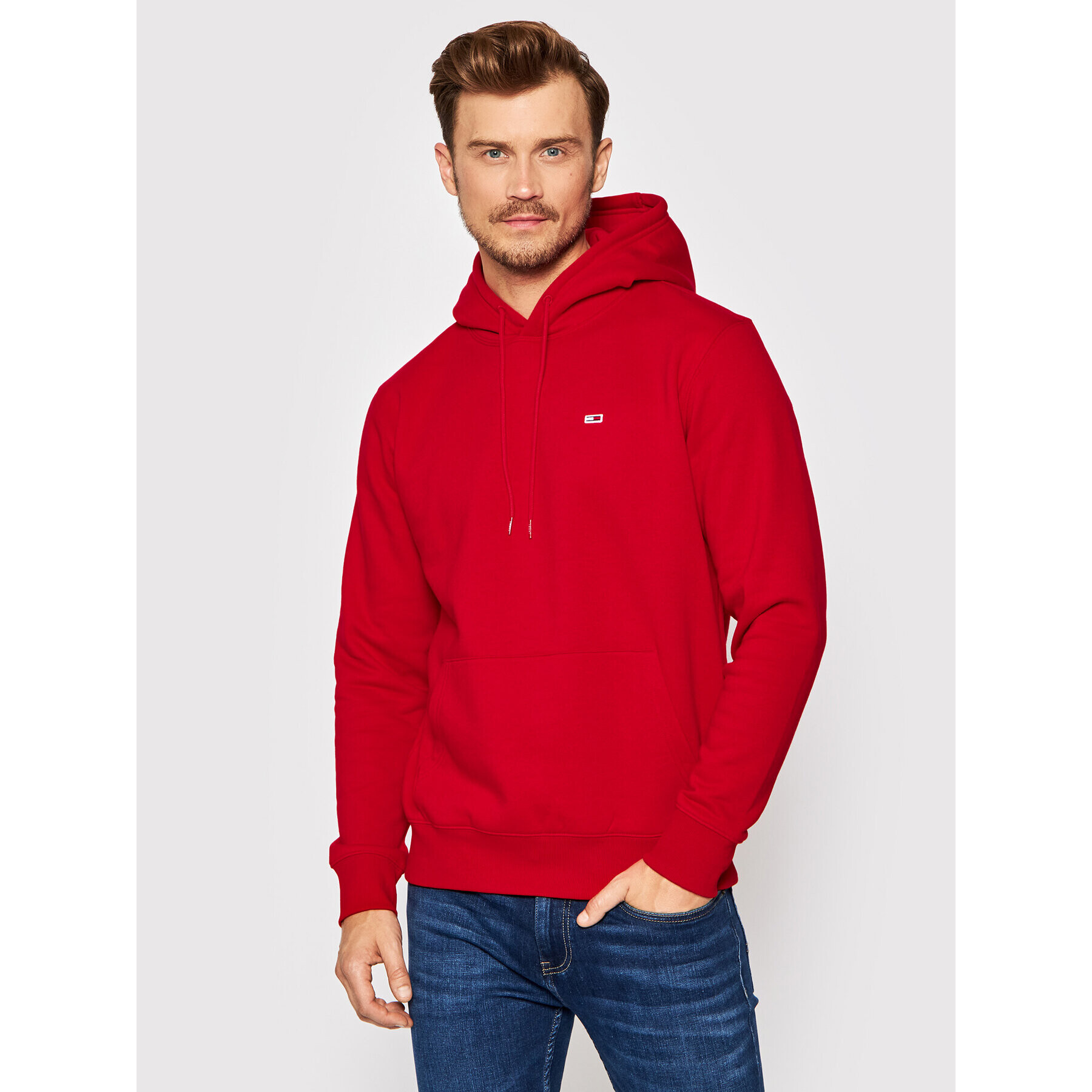 Tommy Jeans Суитшърт Tjm Fleece DM0DM09593 Червен Regular Fit - Pepit.bg