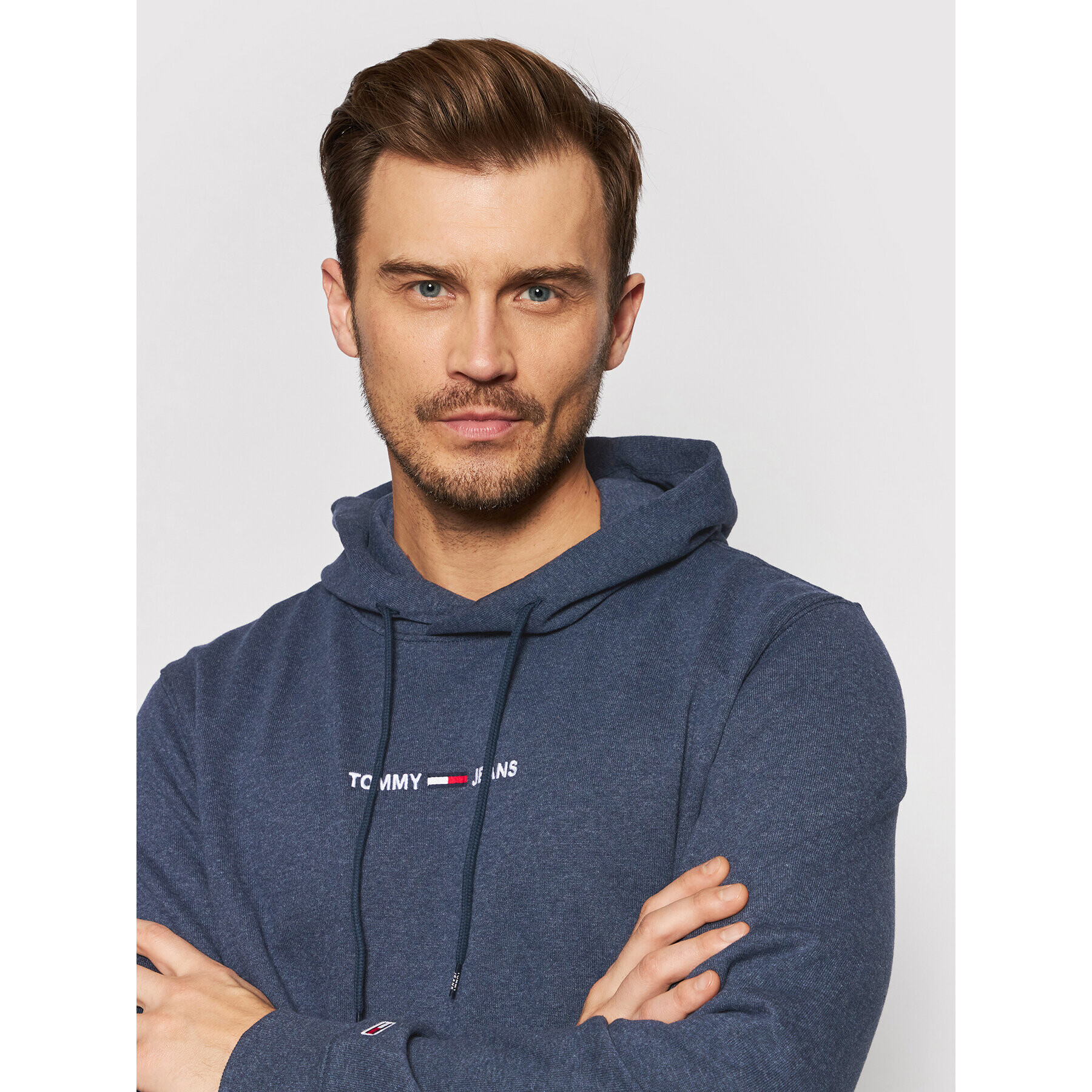 Tommy Jeans Суитшърт Tjm Straight Logo DM0DM11632 Тъмносин Regular Fit - Pepit.bg