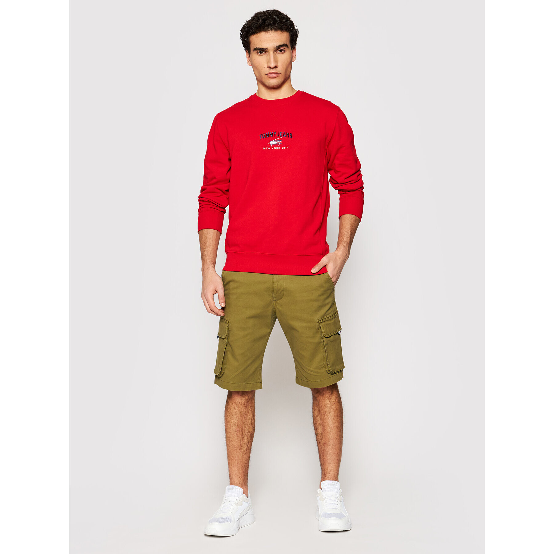 Tommy Jeans Суитшърт Tjm Timeless DM0DM10193 Червен Regular Fit - Pepit.bg