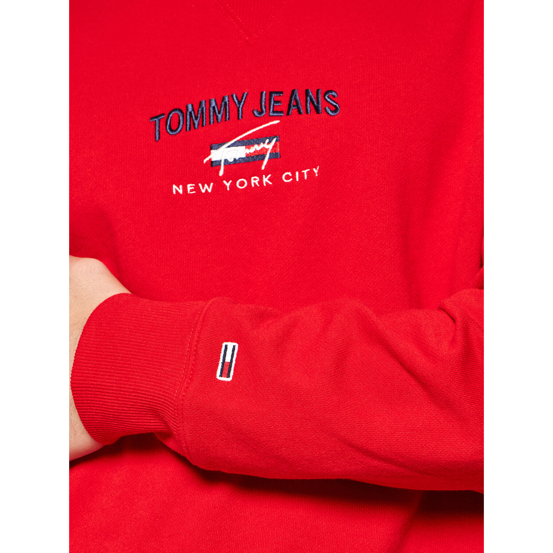 Tommy Jeans Суитшърт Tjm Timeless DM0DM10193 Червен Regular Fit - Pepit.bg