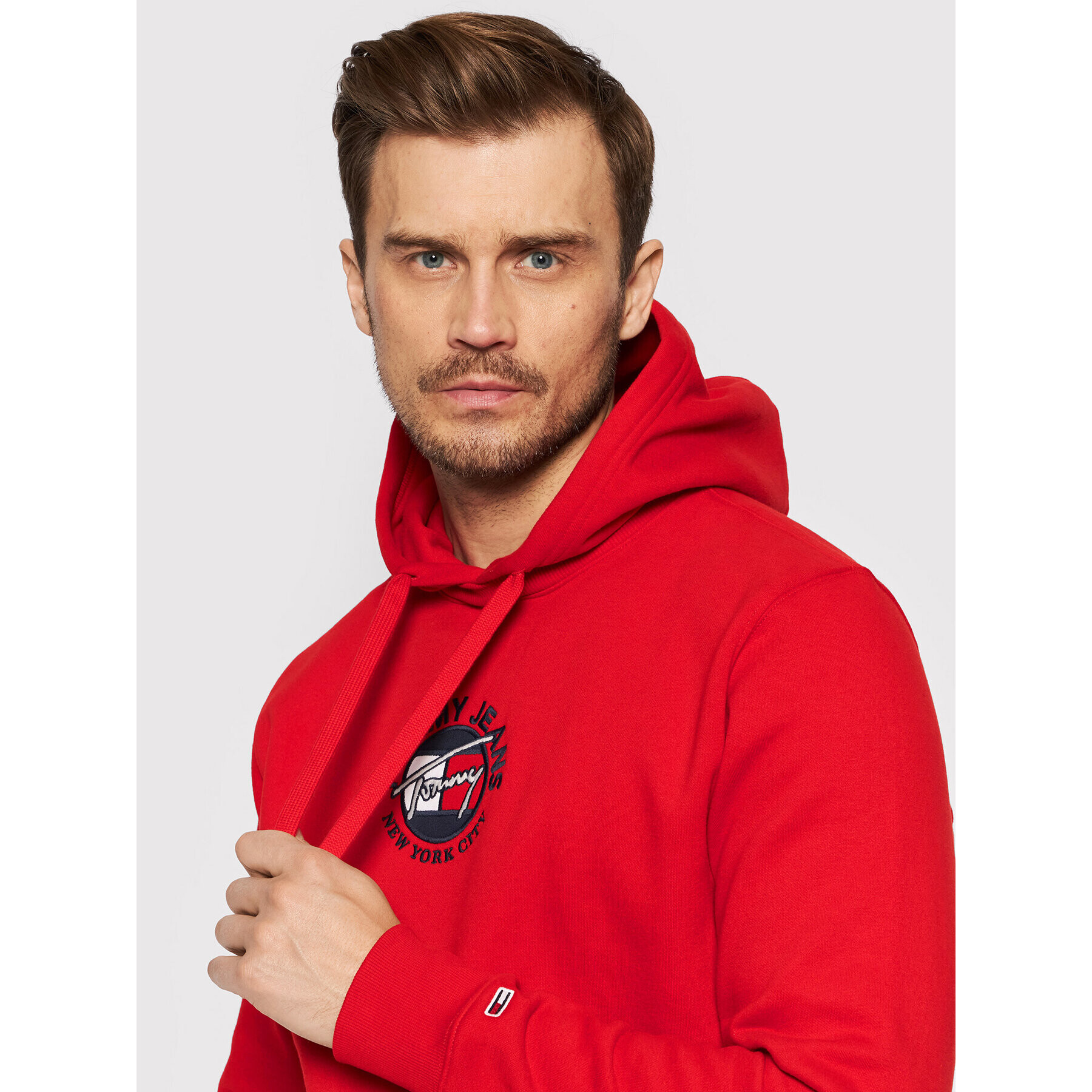 Tommy Jeans Суитшърт Tjm Timeless DM0DM11628 Червен Regular Fit - Pepit.bg