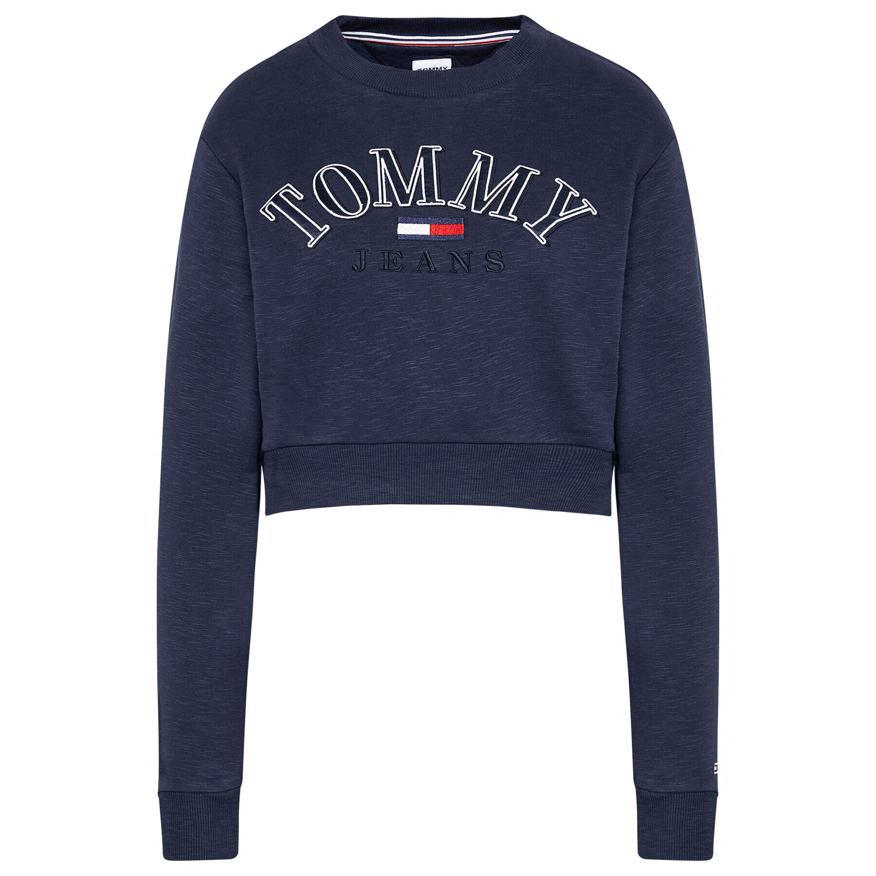 Tommy Jeans Суитшърт Tjw Crop College Logo DW0DW09792 Тъмносин Regular Fit - Pepit.bg