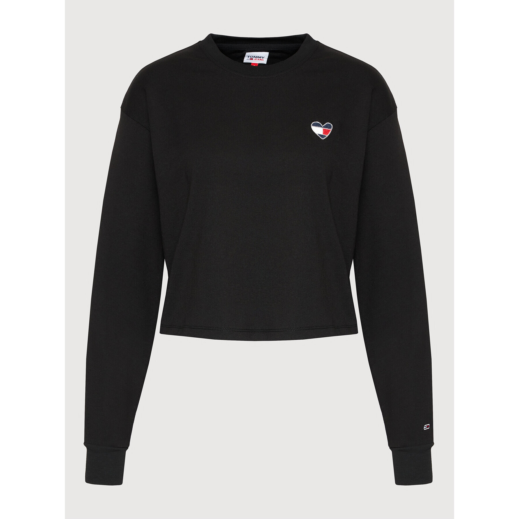 Tommy Jeans Суитшърт Tjw Homespun Heart DW0DW10358 Черен Boxy Fit - Pepit.bg