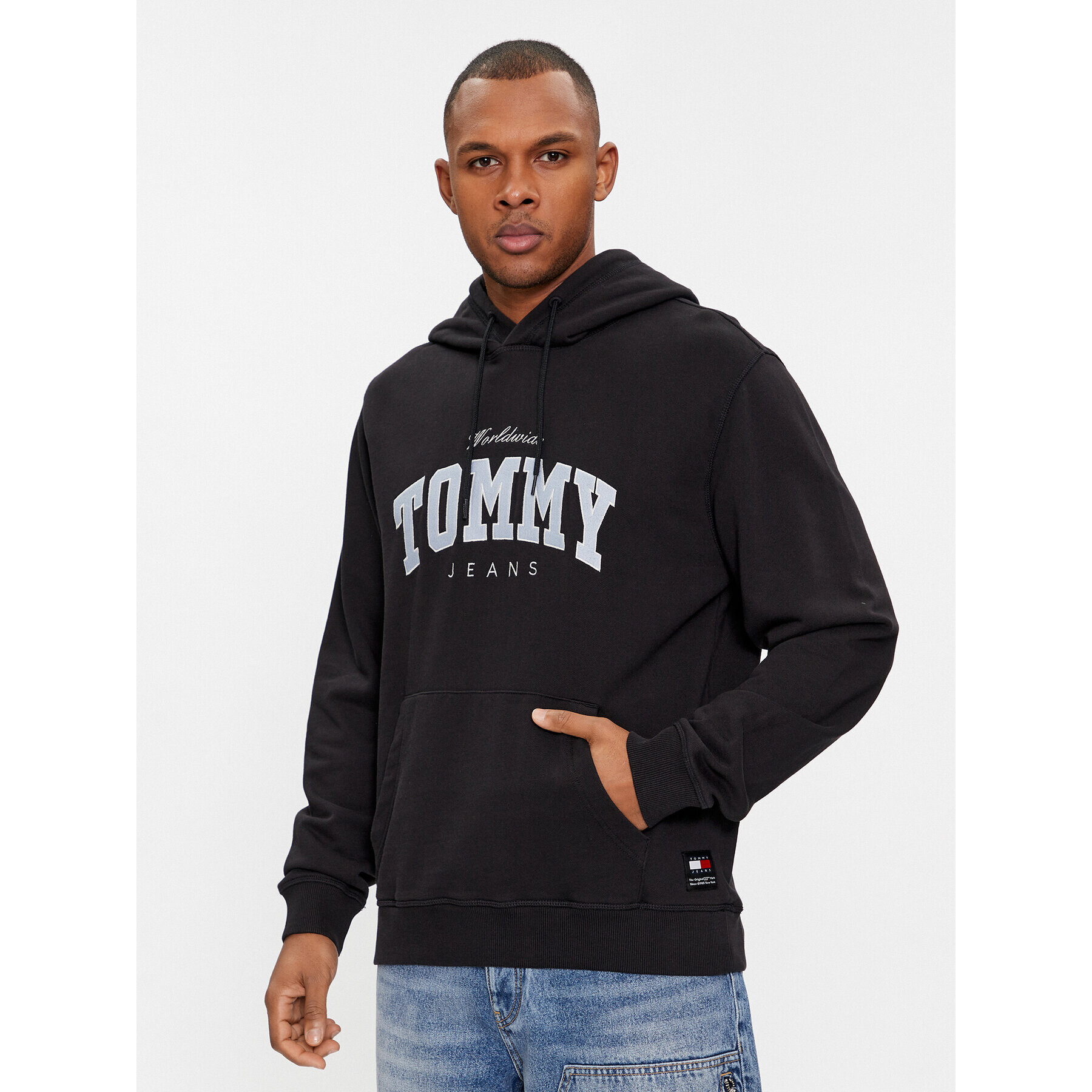 Tommy Jeans Суитшърт Varsity DM0DM18401 Черен Regular Fit - Pepit.bg