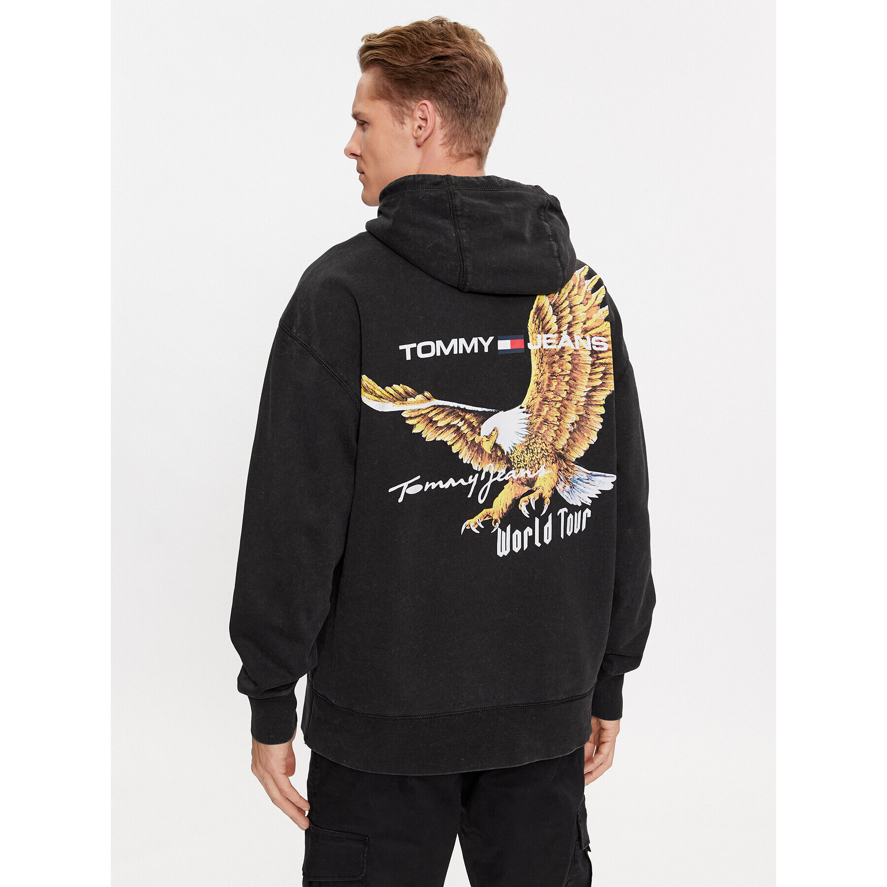 Tommy Jeans Суитшърт Vintage Eagle DM0DM17812 Черен Relaxed Fit - Pepit.bg