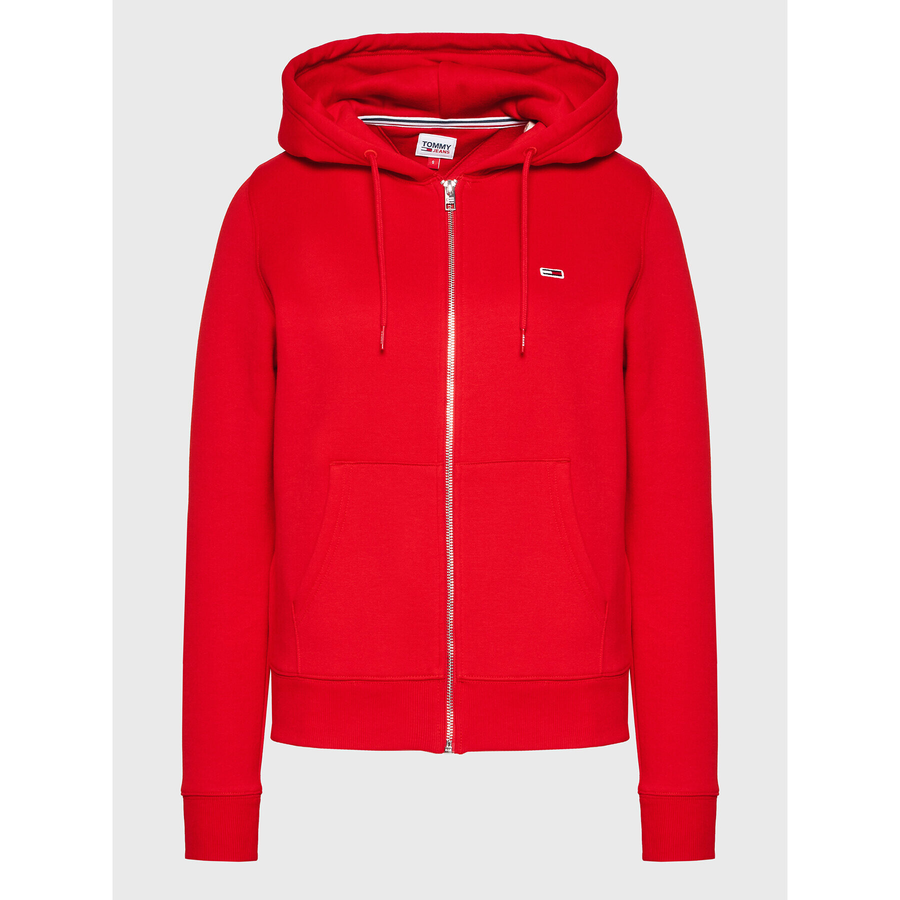 Tommy Jeans Суитшърт Zip Through DW0DW10135 Червен Regular Fit - Pepit.bg