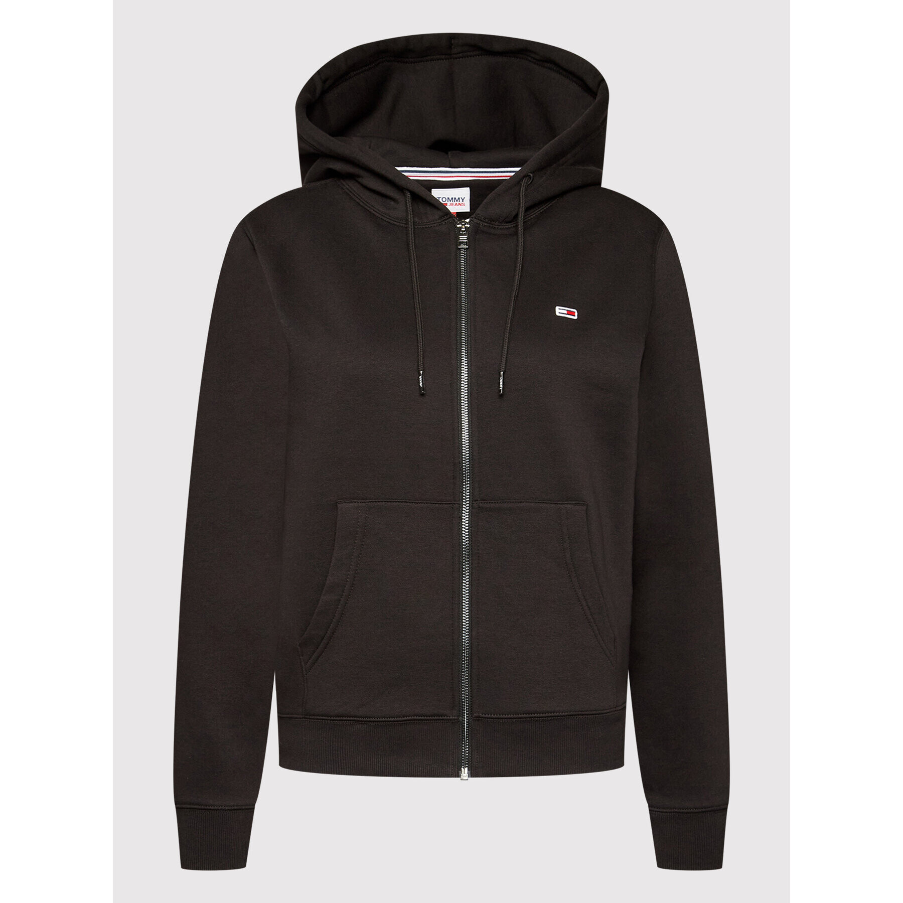 Tommy Jeans Суитшърт Zip Throught DW0DW10135 Черен Regular Fit - Pepit.bg