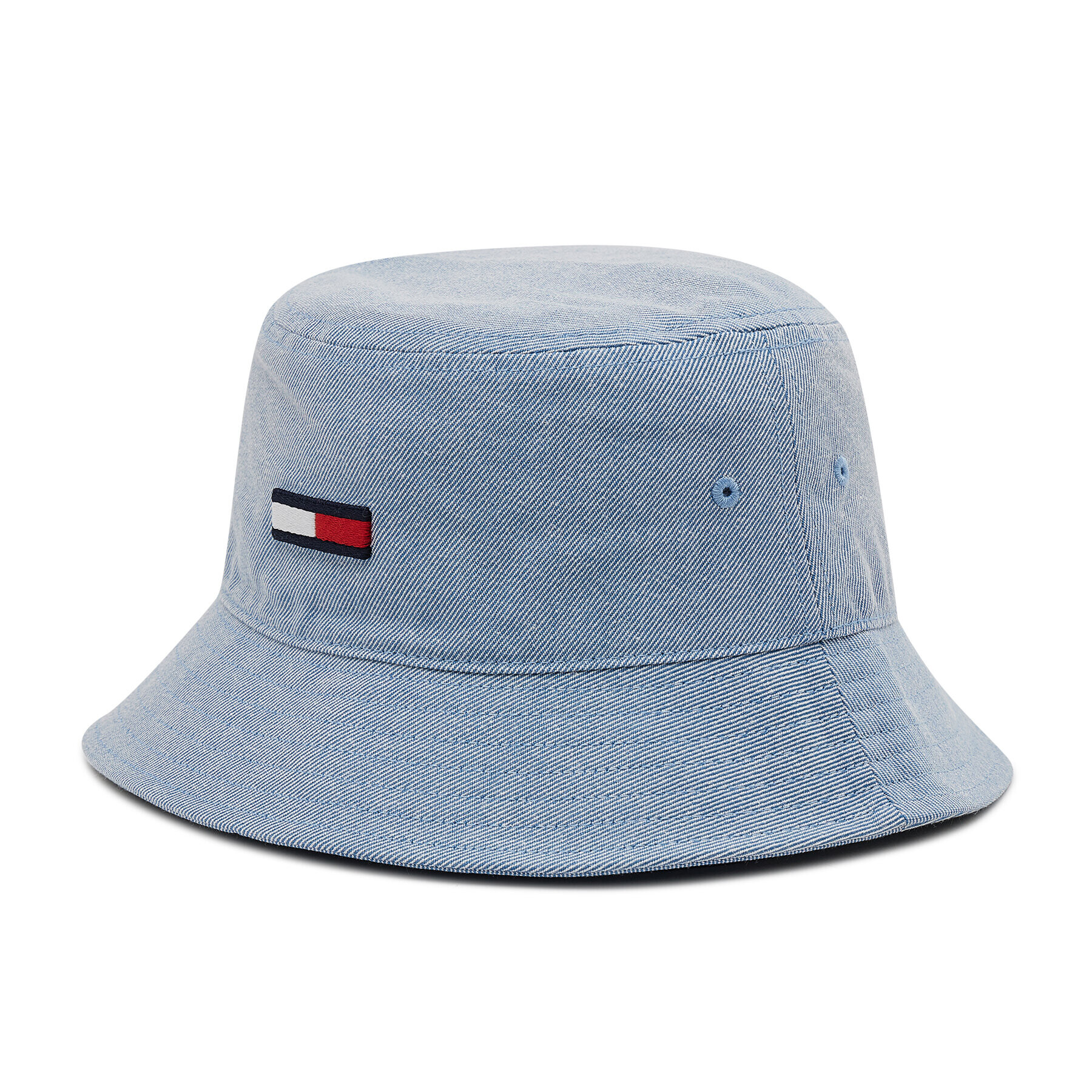 Tommy Jeans Текстилна шапка Flag Washed Denim AW0AW10193 Син - Pepit.bg