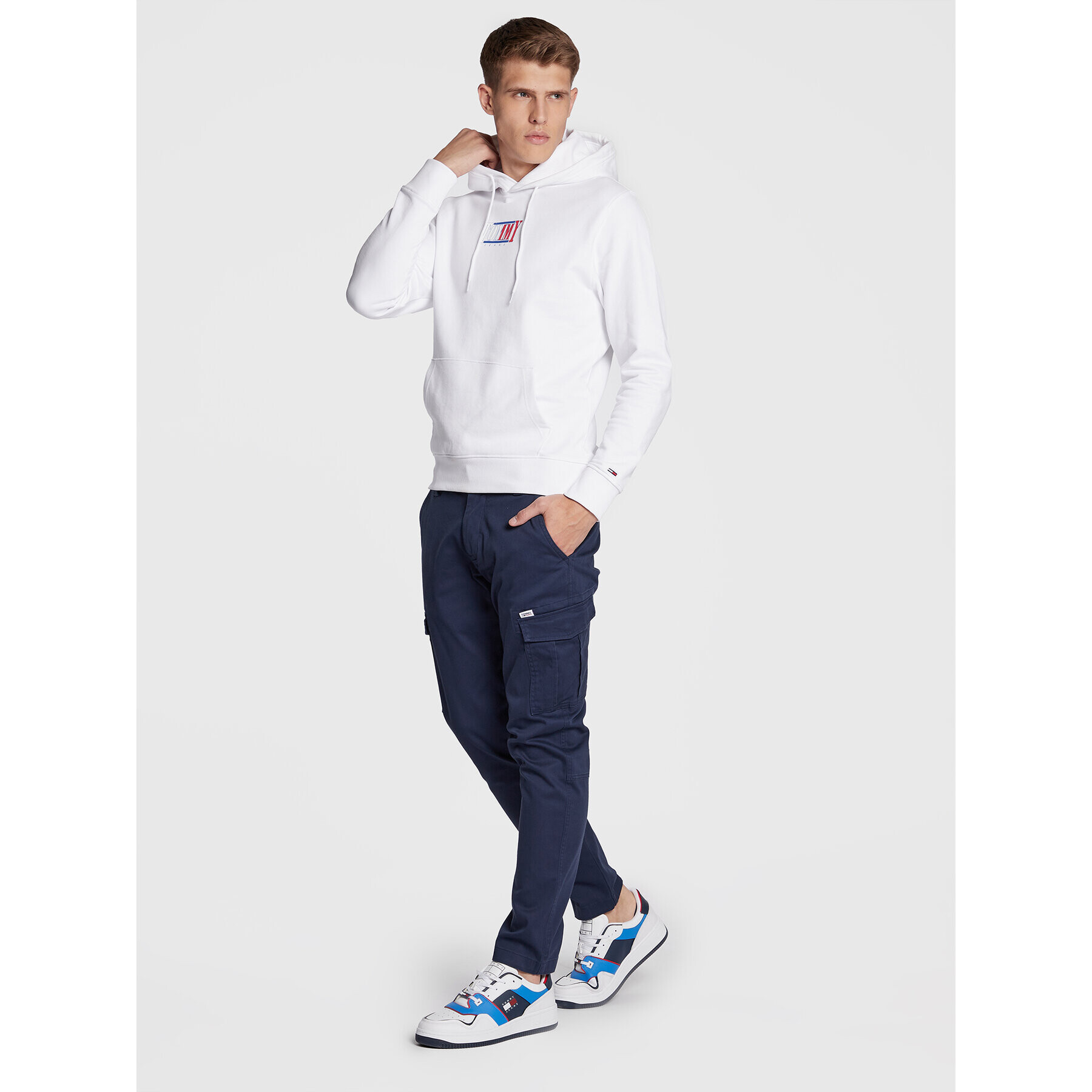 Tommy Jeans Текстилни панталони Scanton DM0DM14484 Тъмносин Slim Fit - Pepit.bg