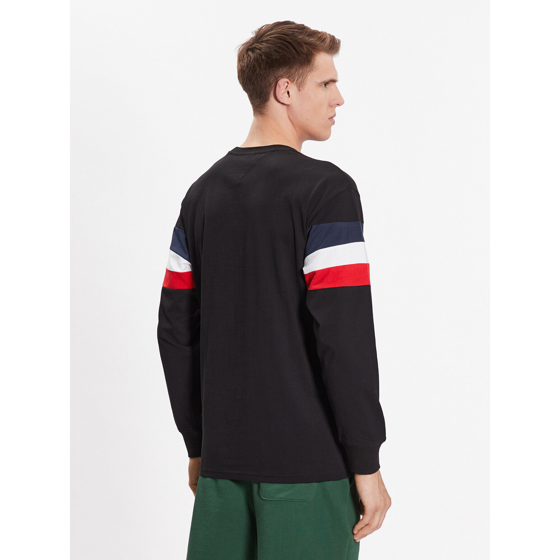 Tommy Jeans Тениска с дълъг ръкав Colorblock DM0DM16834 Черен Relaxed Fit - Pepit.bg