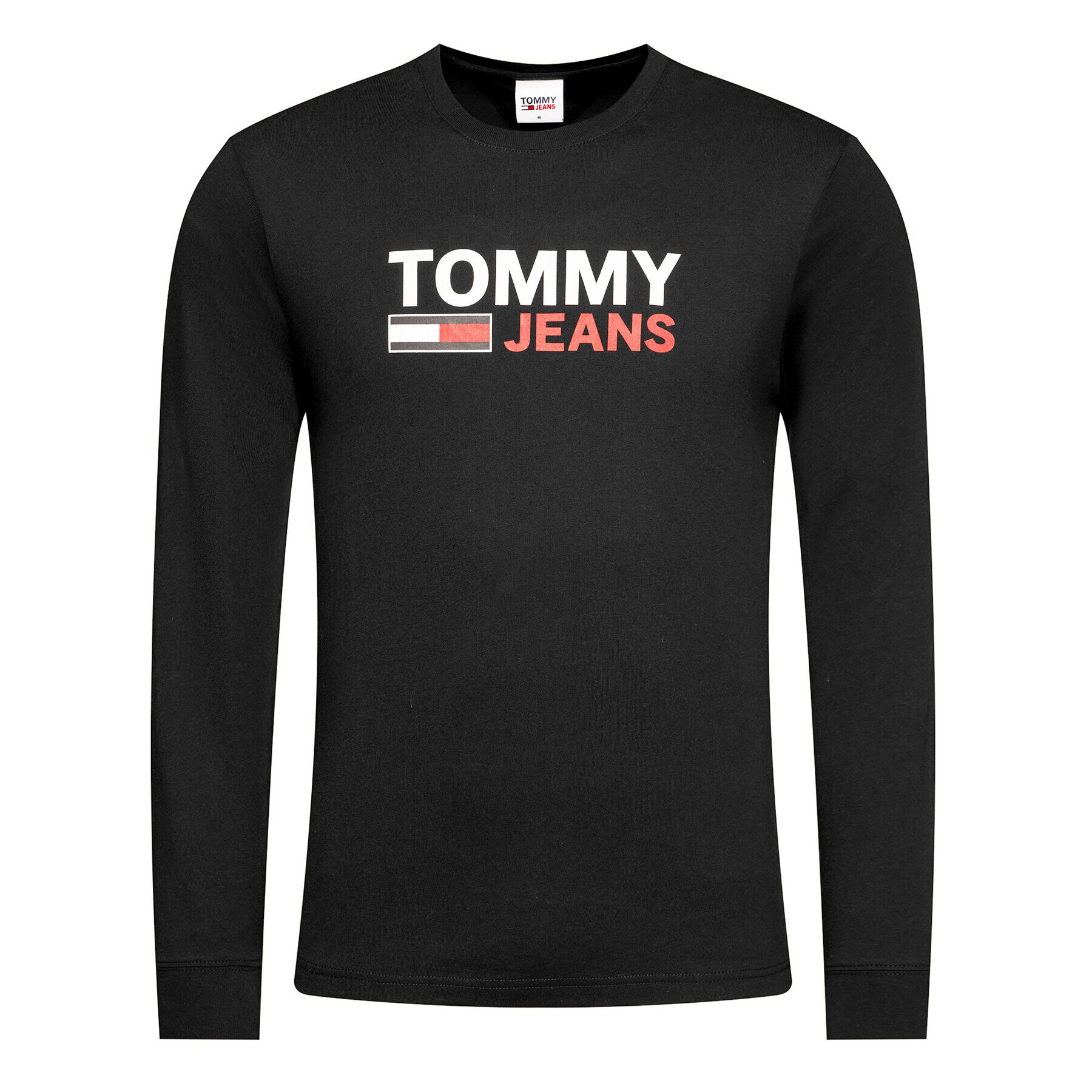 Tommy Jeans Тениска с дълъг ръкав Corp Logo Tee DM0DM09487 Черен Regular Fit - Pepit.bg