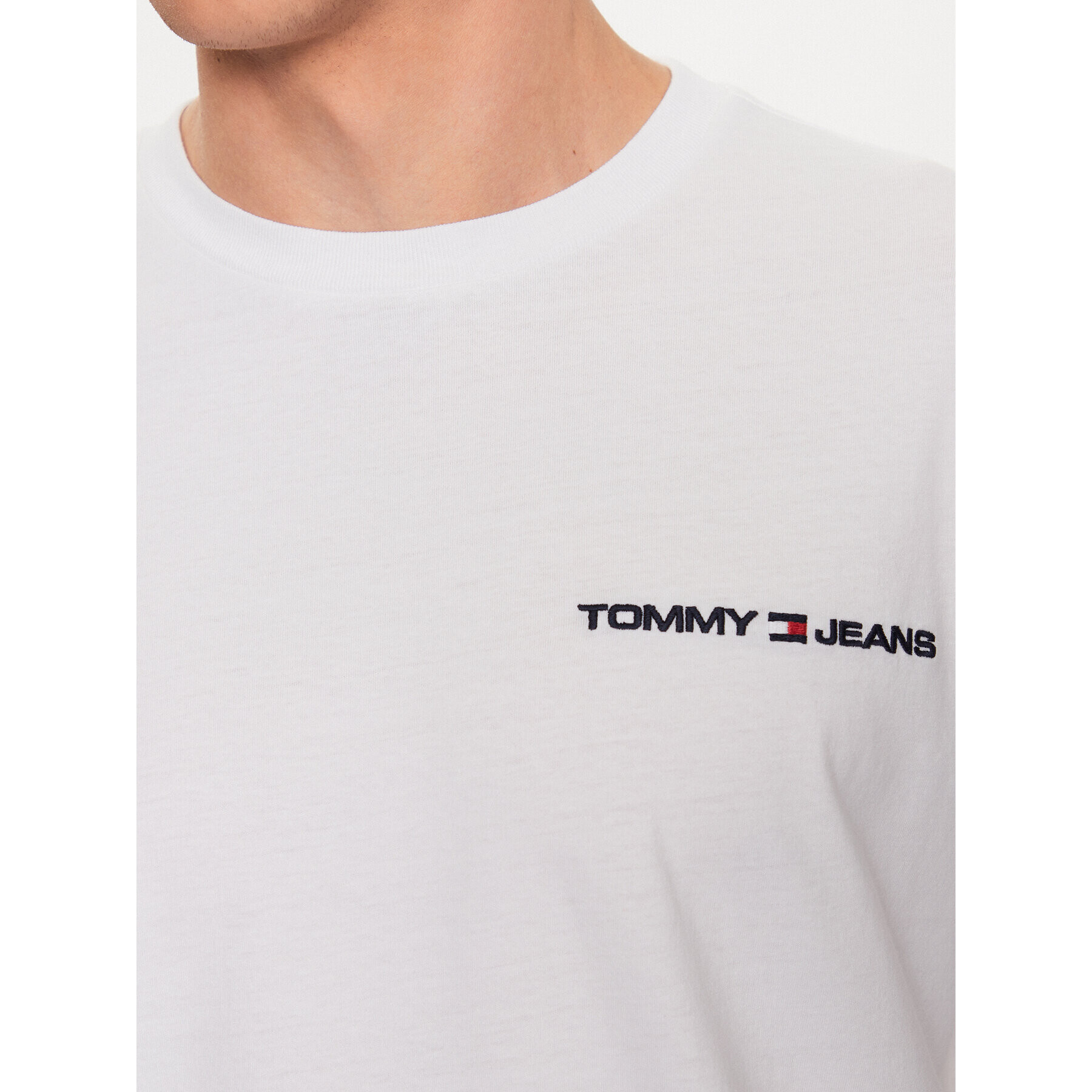 Tommy Jeans Тениска с дълъг ръкав DM0DM16879 Бял Regular Fit - Pepit.bg