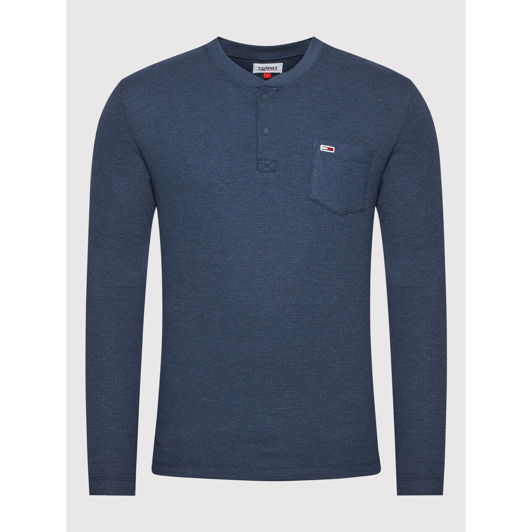 Tommy Jeans Тениска с дълъг ръкав Henley DM0DM11438 Тъмносин Regular Fit - Pepit.bg