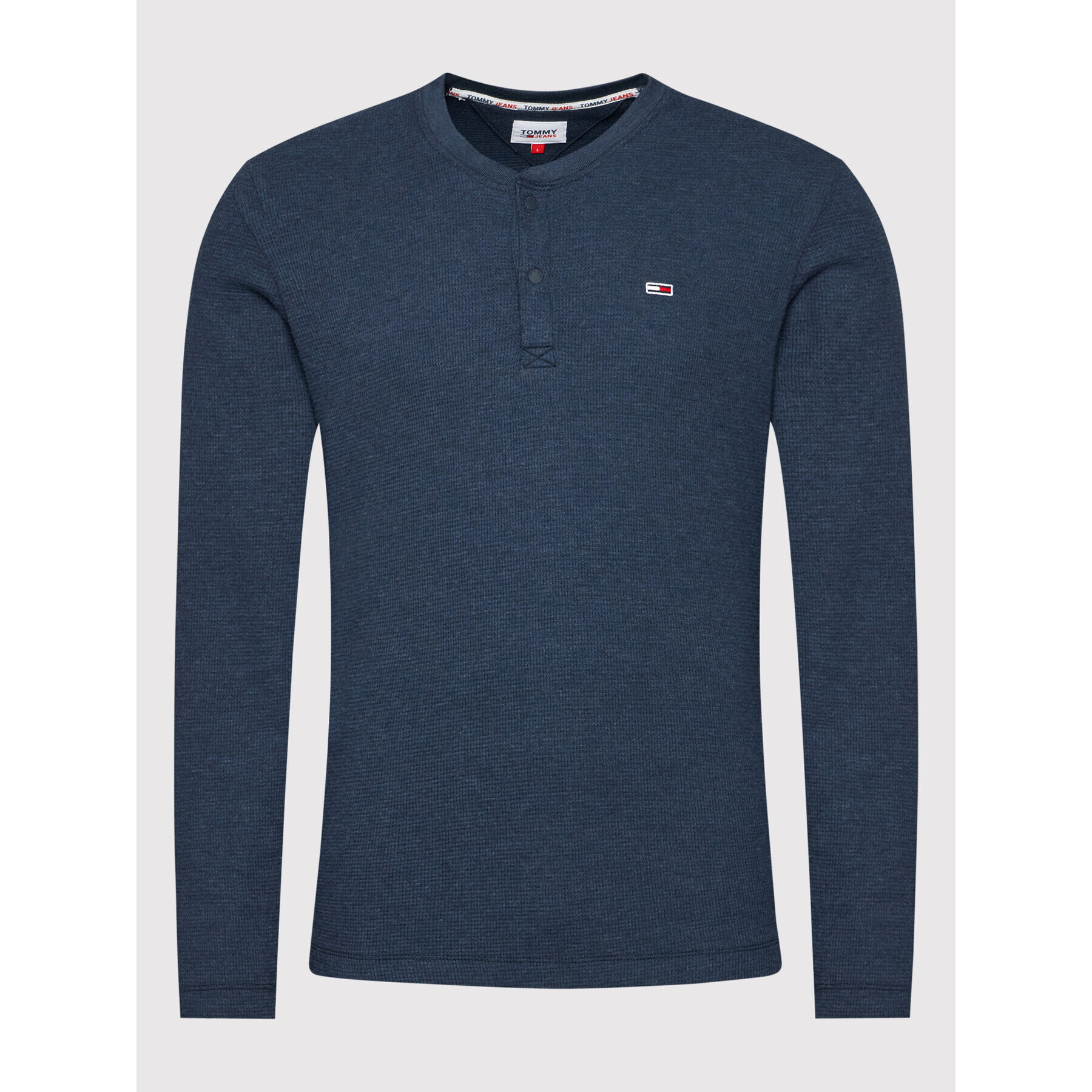 Tommy Jeans Тениска с дълъг ръкав Henley DM0DM12249 Тъмносин Regular Fit - Pepit.bg